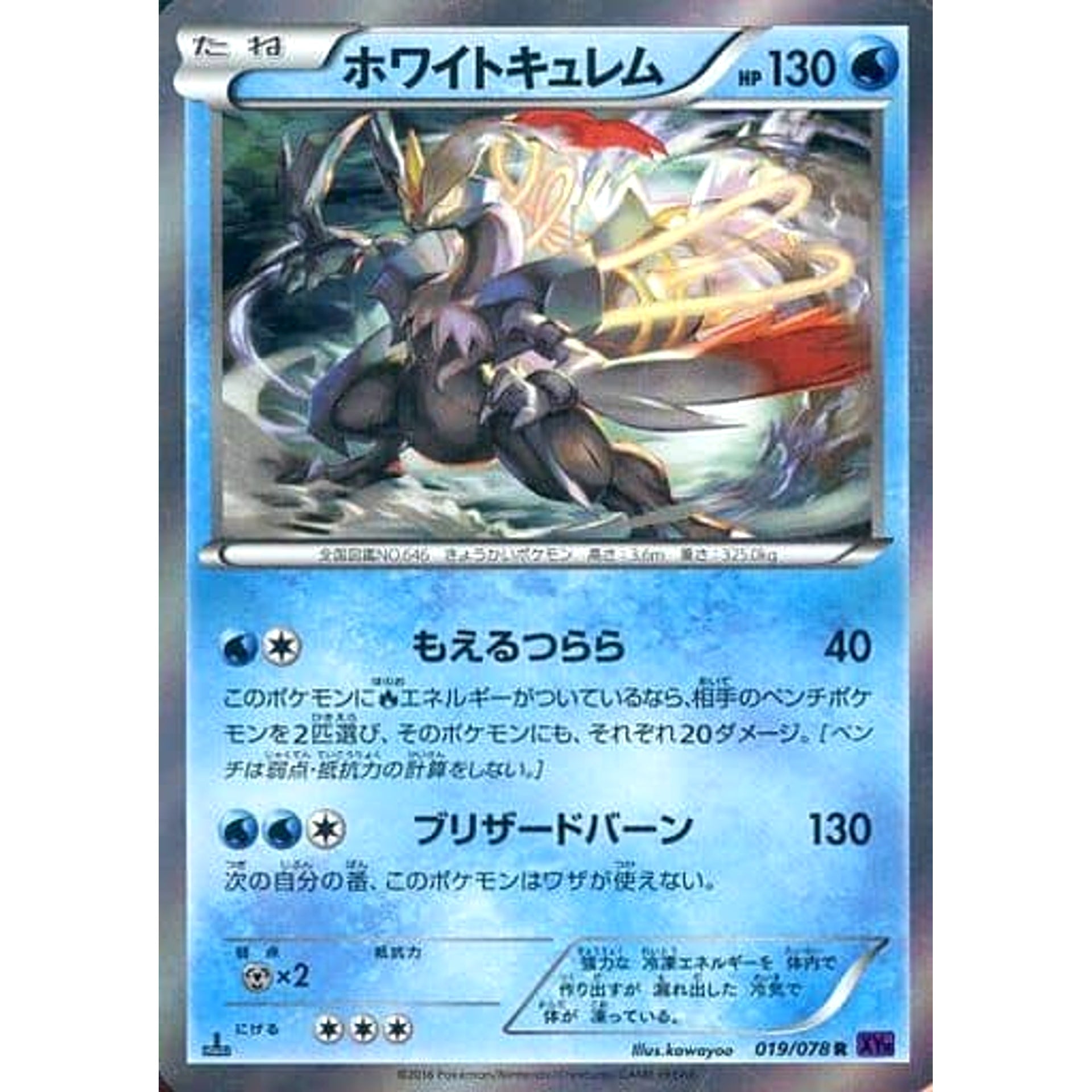 ホワイトキュレム (キラ仕様) 019/078 [R] XY10 水 ポケモンカードゲームXY BREAK 拡張パック めざめる超王