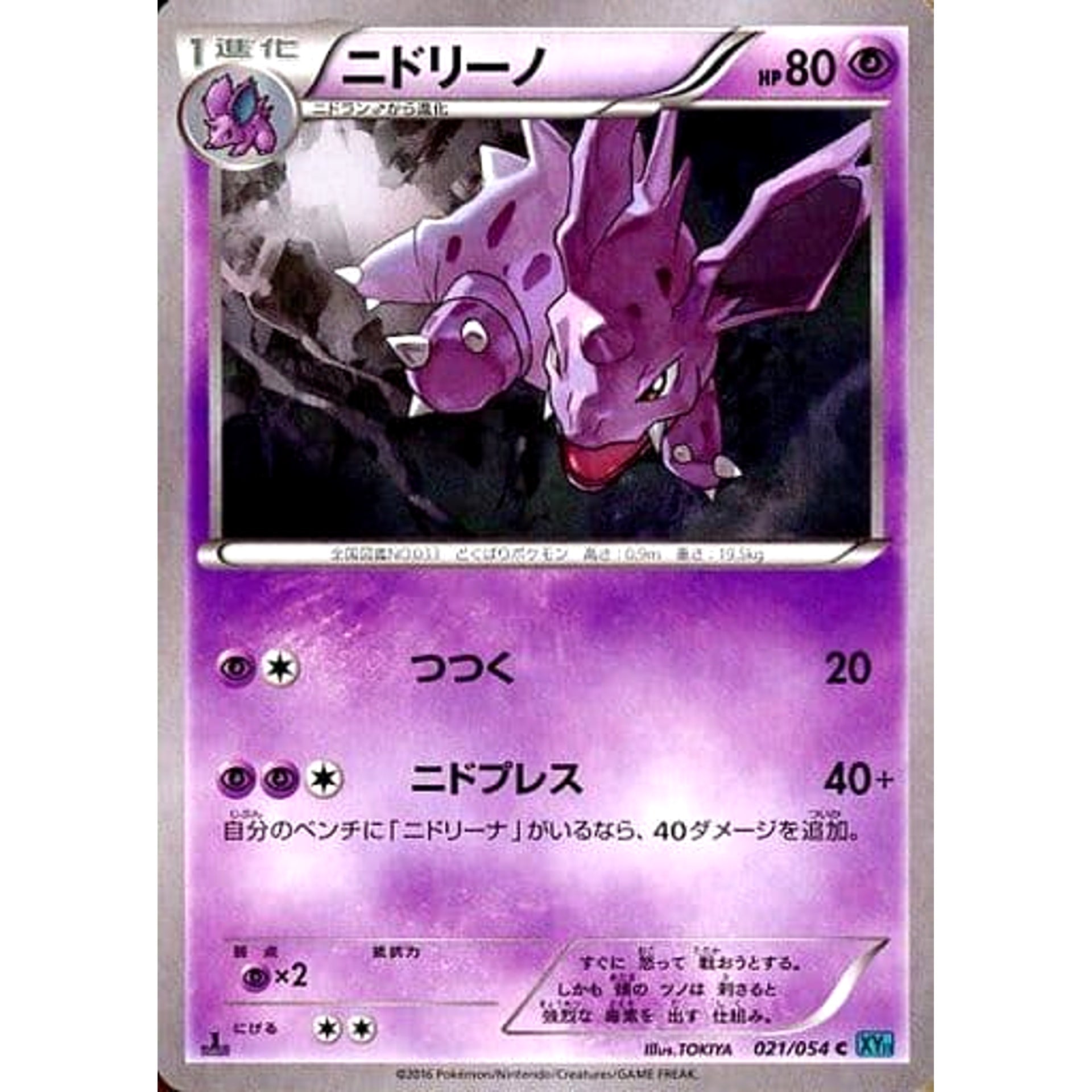 ニドリーノ 021/054 [C] XY11 超 ポケモンカードゲームXY BREAK 拡張パック 冷酷の反逆者