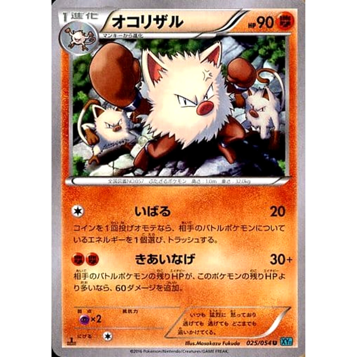 オコリザル 025/054 [U] XY11 闘 ポケモンカードゲームXY BREAK 拡張パック 冷酷の反逆者