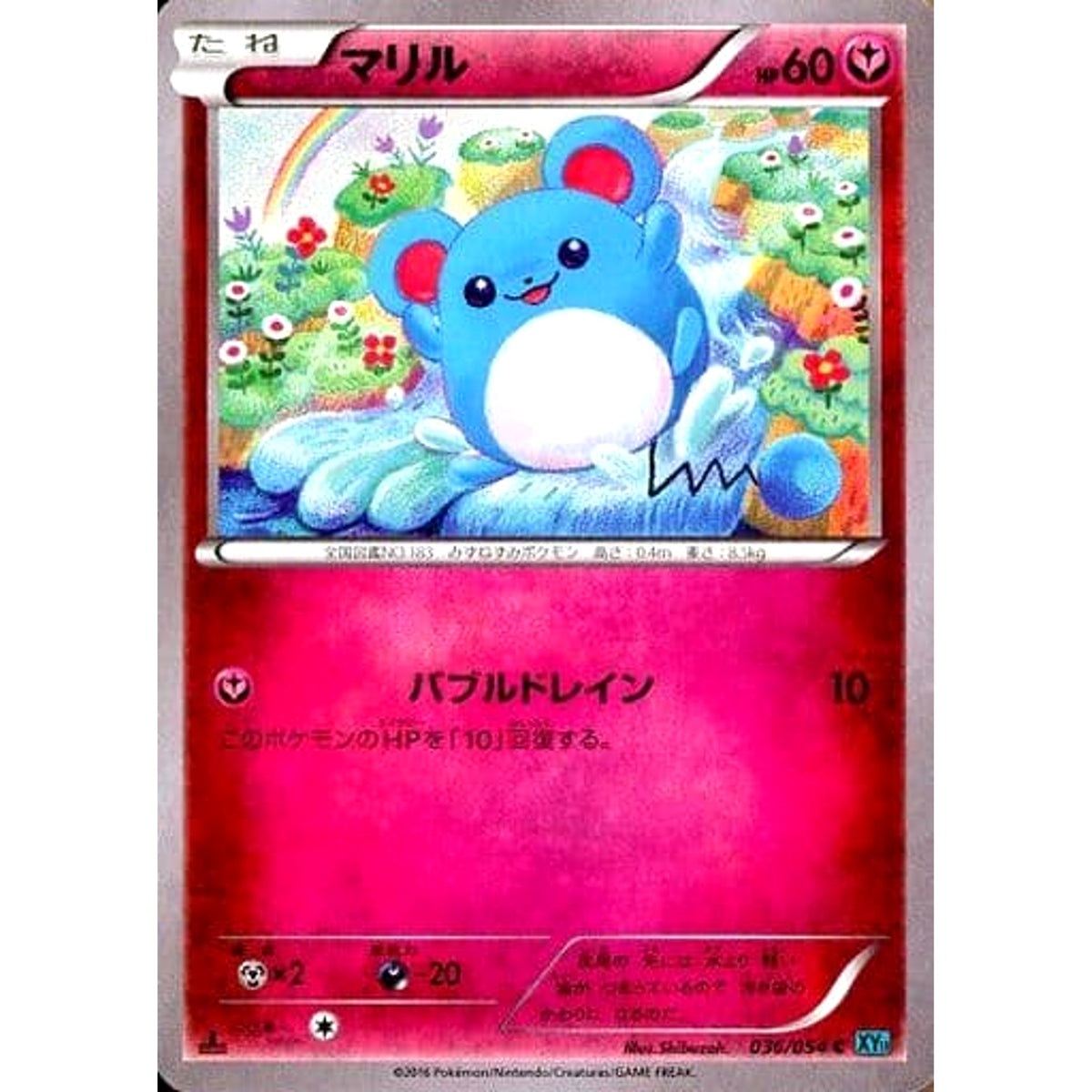 マリル 036/054 [C] XY11 フェアリー ポケモンカードゲームXY BREAK 拡張パック 冷酷の反逆者