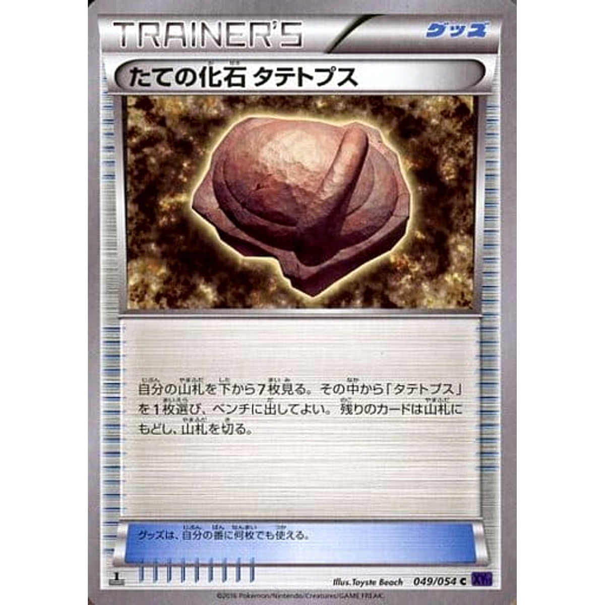 たての化石 049/054 [C] XY11 グッズ ポケモンカードゲームXY BREAK 拡張パック 爆熱の闘士