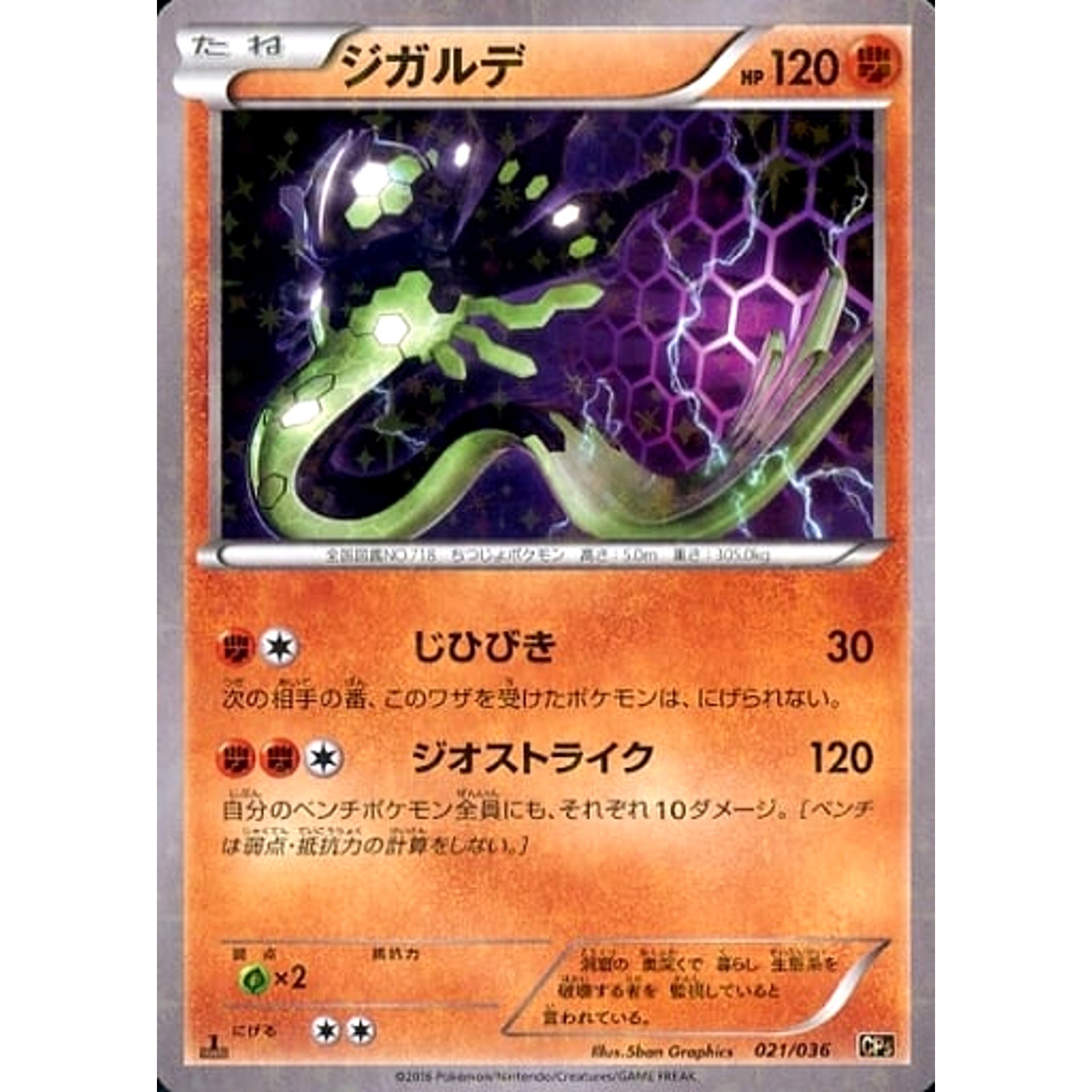 ジガルデ (キラ仕様) 021/036 CP5 闘 ポケモンカードゲームXY BREAK コンセプトパック 幻・伝説ドリームキラコレクション