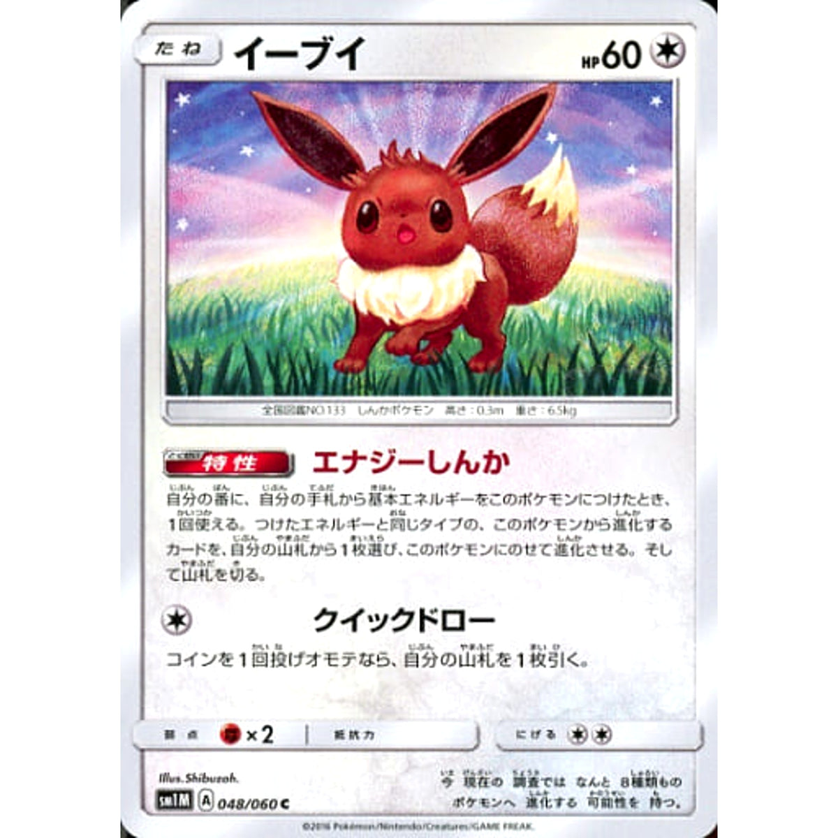 イーブイ 048/060 [C] SM1M 無 ポケモンカードゲーム サン&ムーン 拡張パック コレクション ムーン