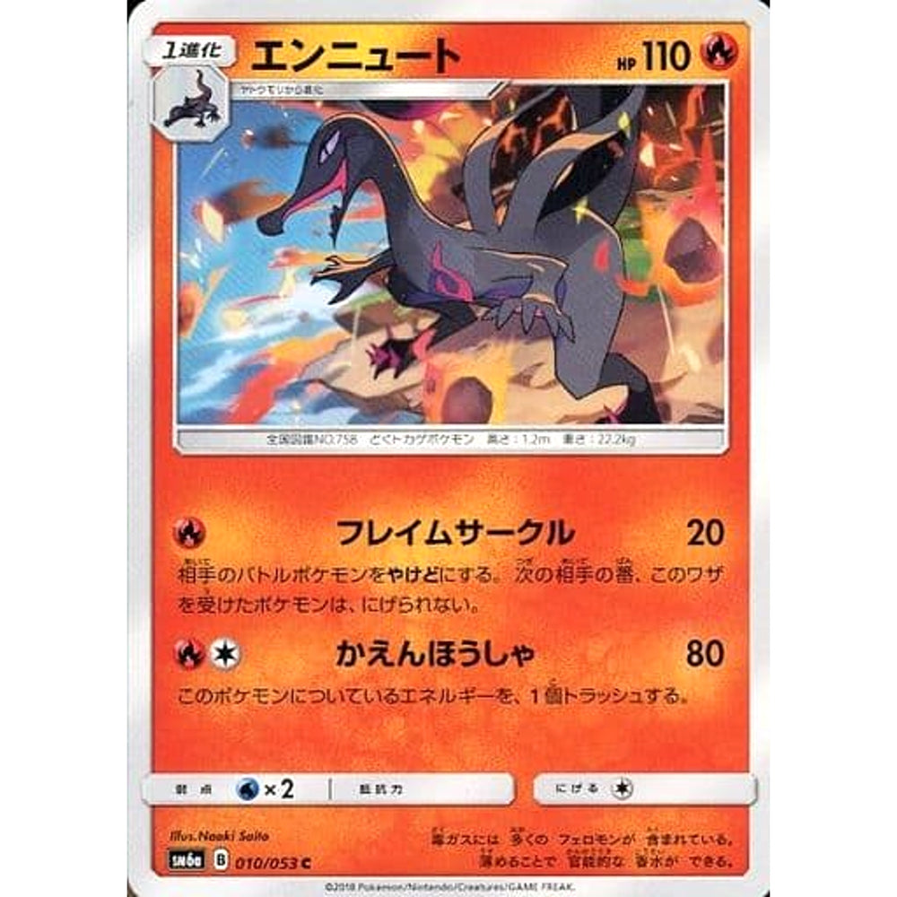 エンニュート 010/053 [C] SM6a 炎 ポケモンカードゲーム サン&ムーン 強化拡張パック ドラゴンストーム