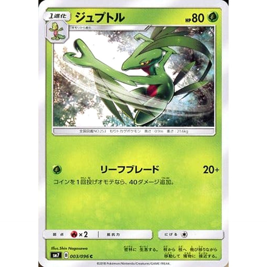 ジュプトル 003/096 [C] SM7 草 ポケモンカードゲーム サン&ムーン 拡張パック 裂空のカリスマ