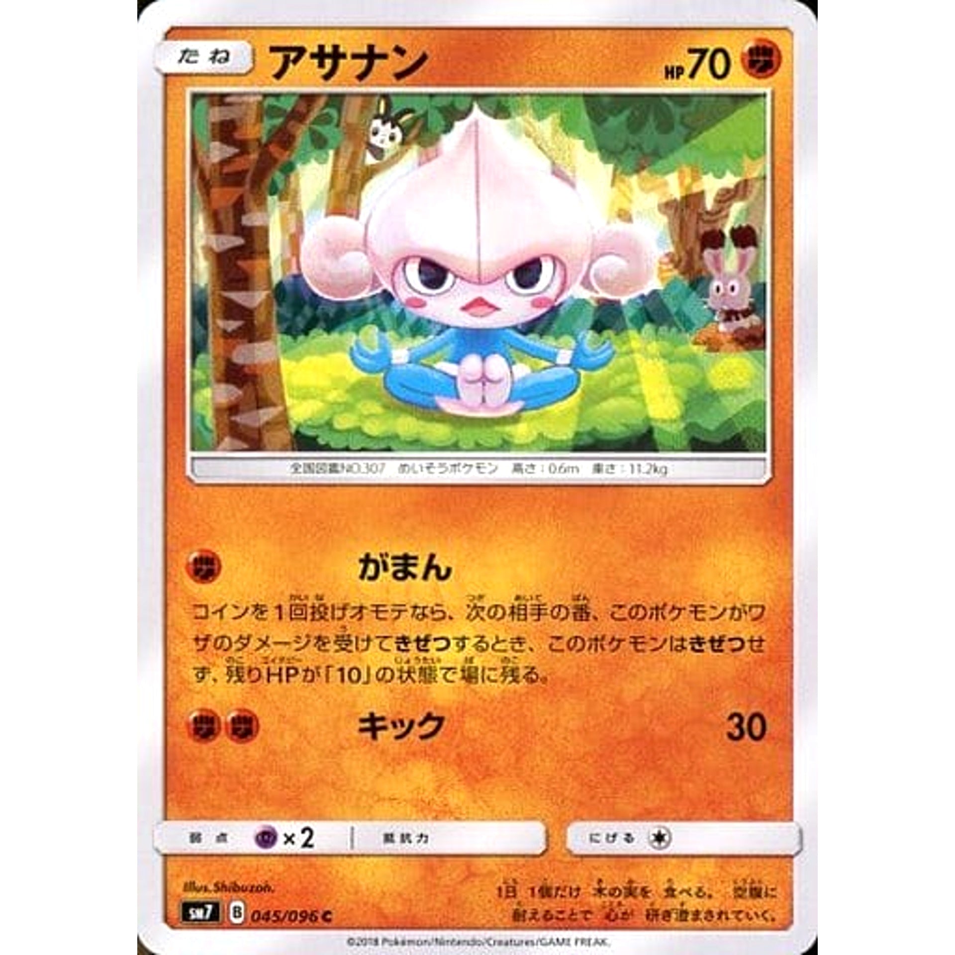 アサナン 045/096 [C] SM7 闘 ポケモンカードゲーム サン&ムーン 拡張パック 裂空のカリスマ