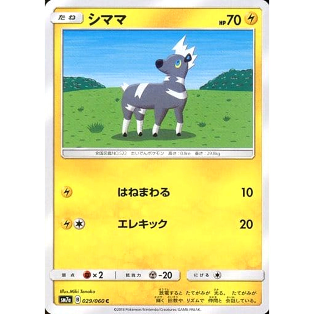 シママ 029/060 [C] SM7a 雷 ポケモンカードゲーム サン&ムーン 強化拡張パック 迅雷スパーク