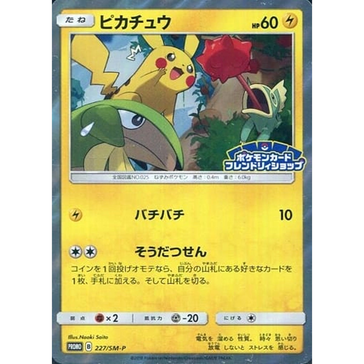 ピカチュウ (キラ仕様) 227/SM-P [PROMO] SM-P 雷 ポケモンカードゲーム サン&ムーン プロモーションカードSM-P