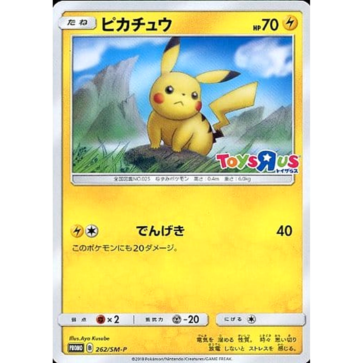 ピカチュウ 262/SM-P [PROMO] SM-P 雷 ポケモンカードゲーム サン&ムーン プロモーションカードSM-P