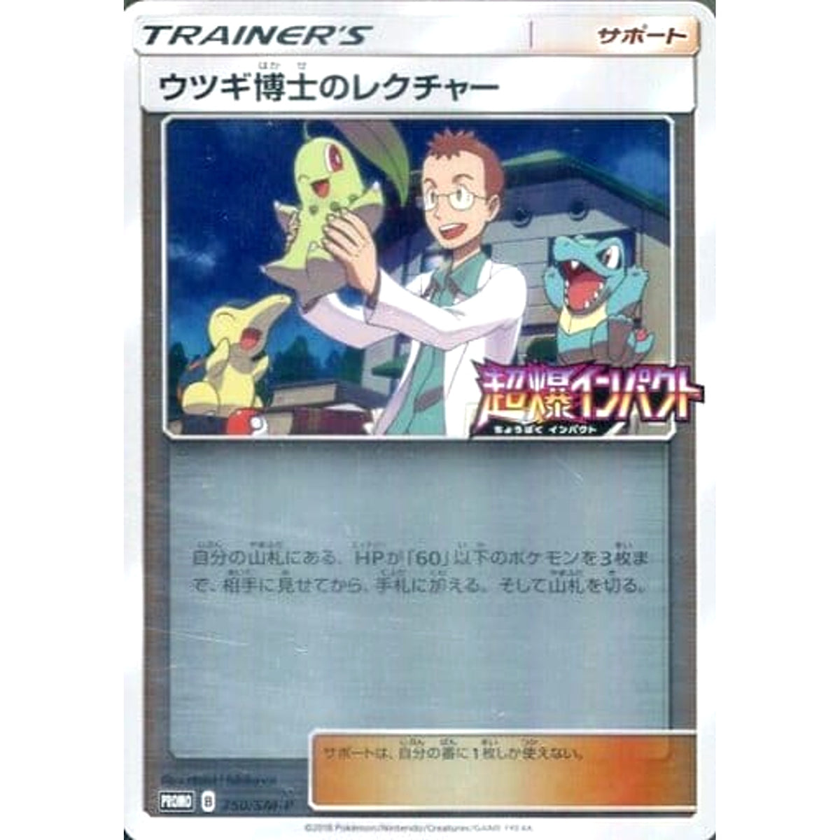 ウツギ博士のレクチャー 250/SM-P [PROMO] SM-P サポート ポケモンカードゲーム サン&ムーン プロモーションカードSM-P