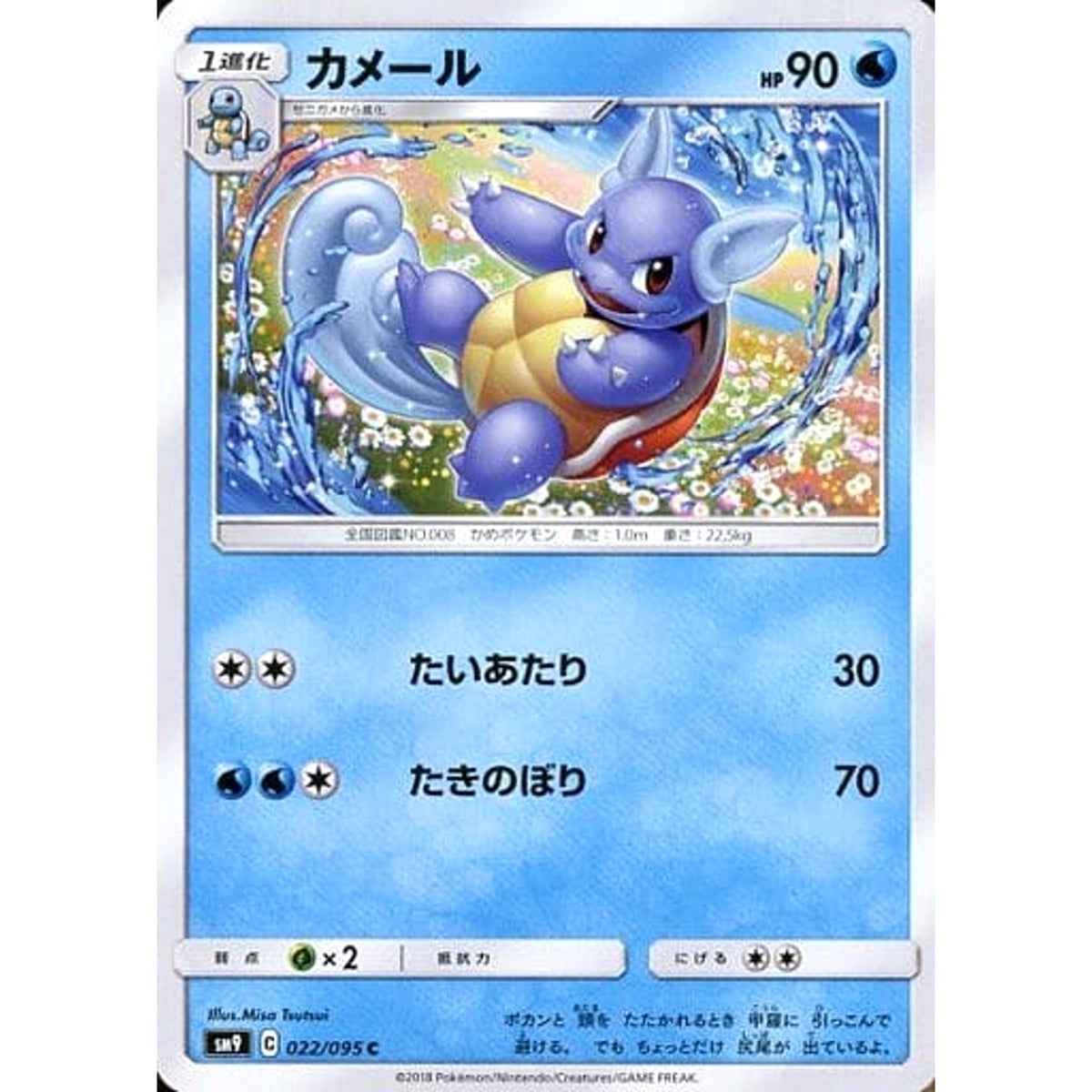カメール 022/095 [C] SM9 水 ポケモンカードゲーム サン&ムーン 拡張パック タッグボルト