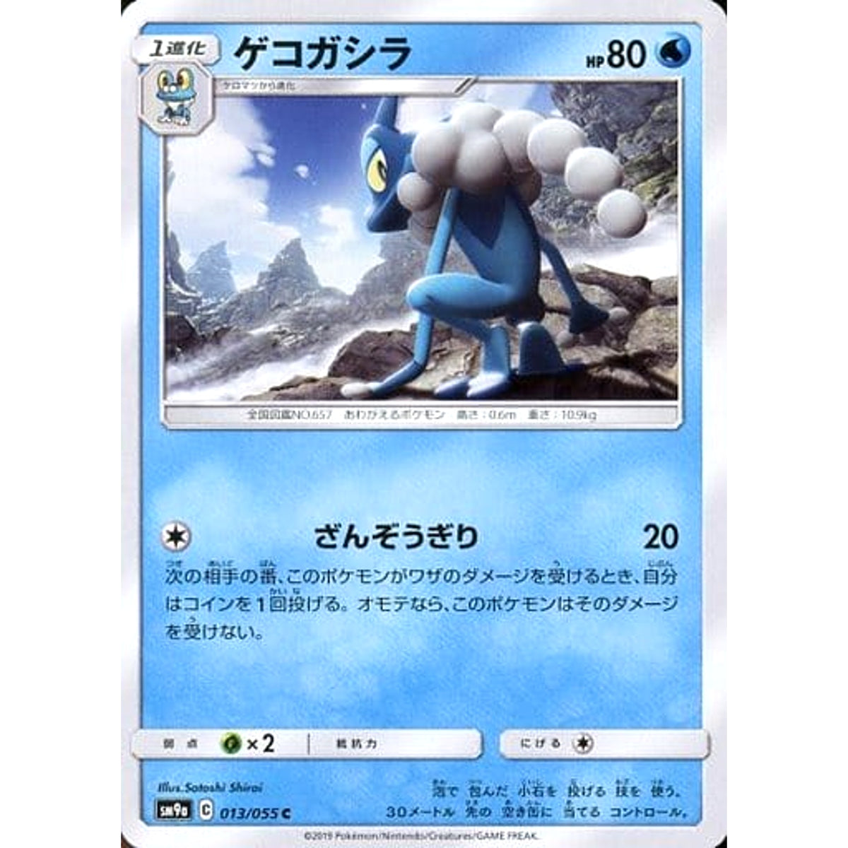 ゲコガシラ 013/055 [C] SM9a 水 ポケモンカードゲーム サン&ムーン 強化拡張パック ナイトユニゾン
