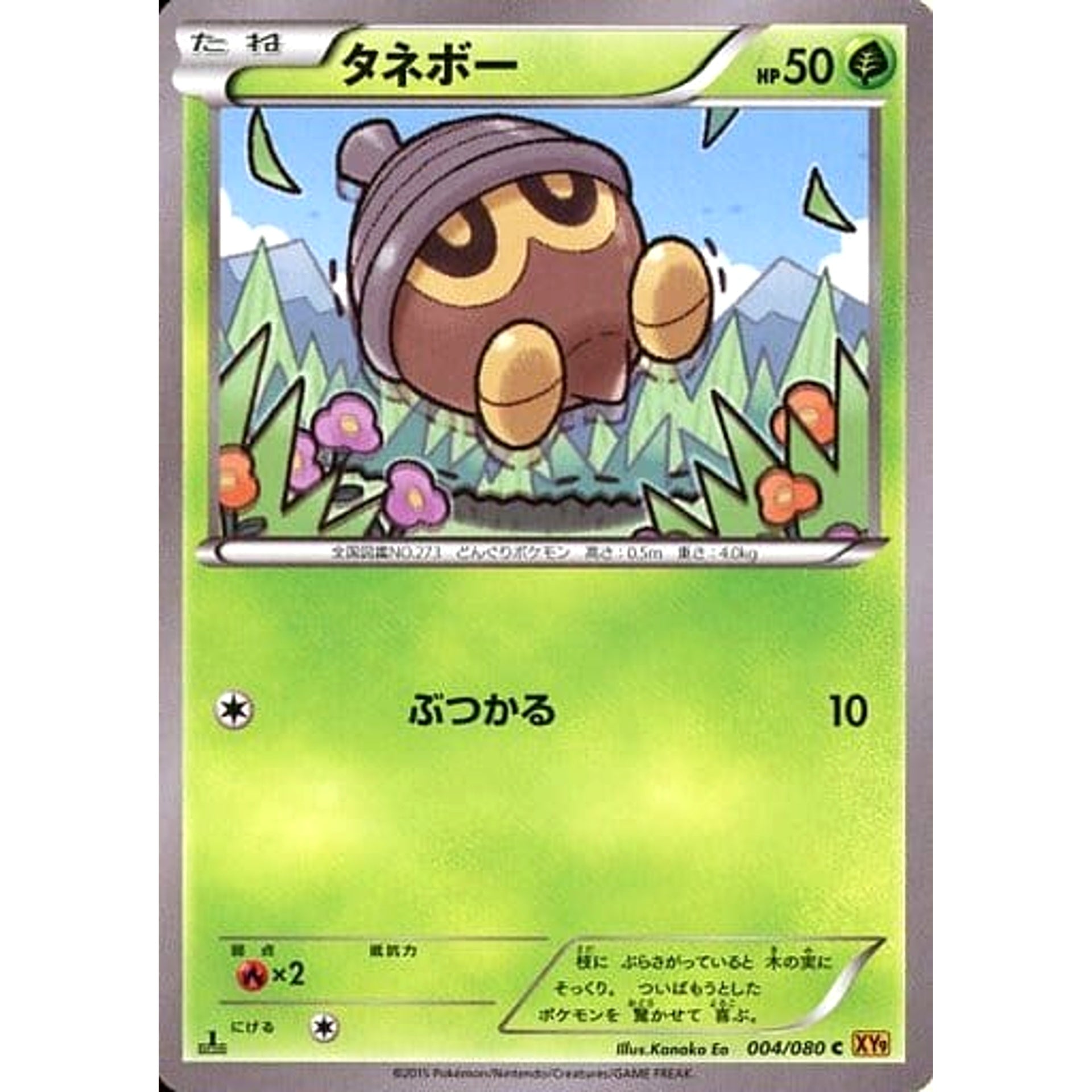 タネボー 004/080 [C] XY9 草 ポケモンカードゲームXY BREAK 拡張パック 破天の怒り
