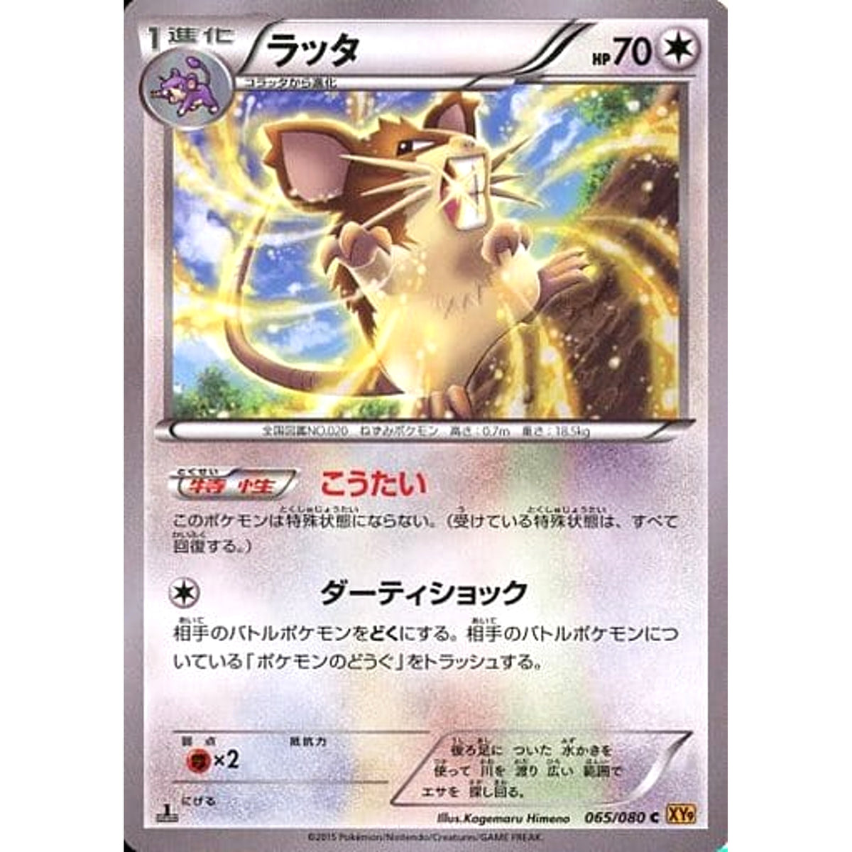 ラッタ 065/080 [C] XY9 無 ポケモンカードゲームXY BREAK 拡張パック 破天の怒り