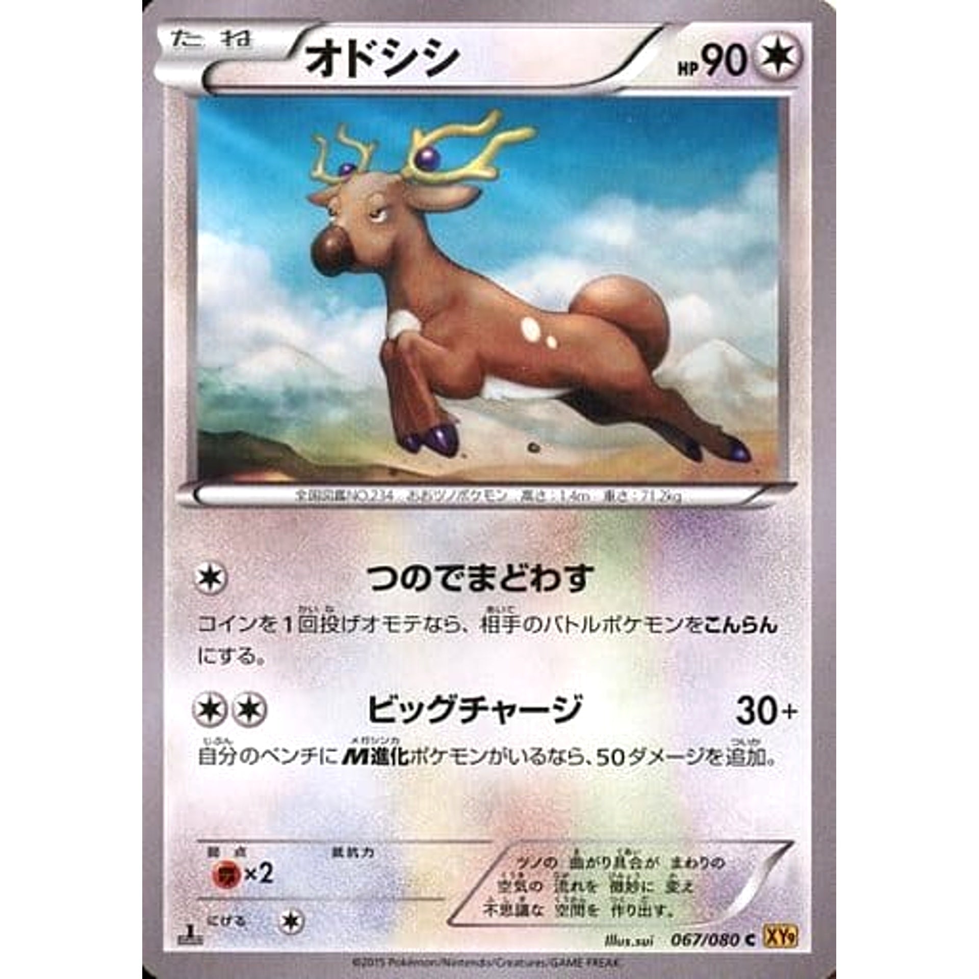 オドシシ 067/080 [C] XY9 無 ポケモンカードゲームXY BREAK 拡張パック 破天の怒り