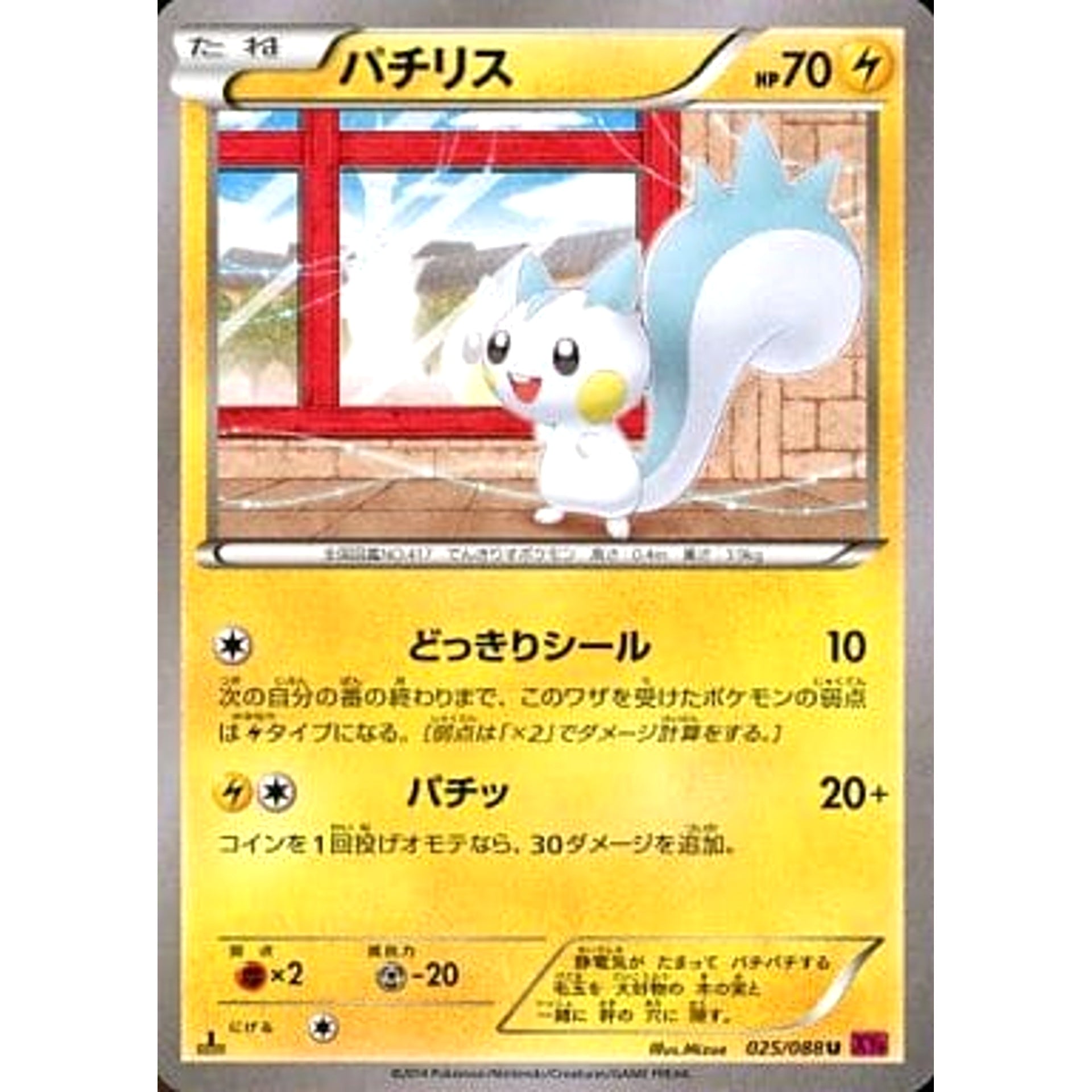 パチリス 025/088 [C] XY4 雷 ポケモンカードゲームXY 拡張パック ファントムゲート