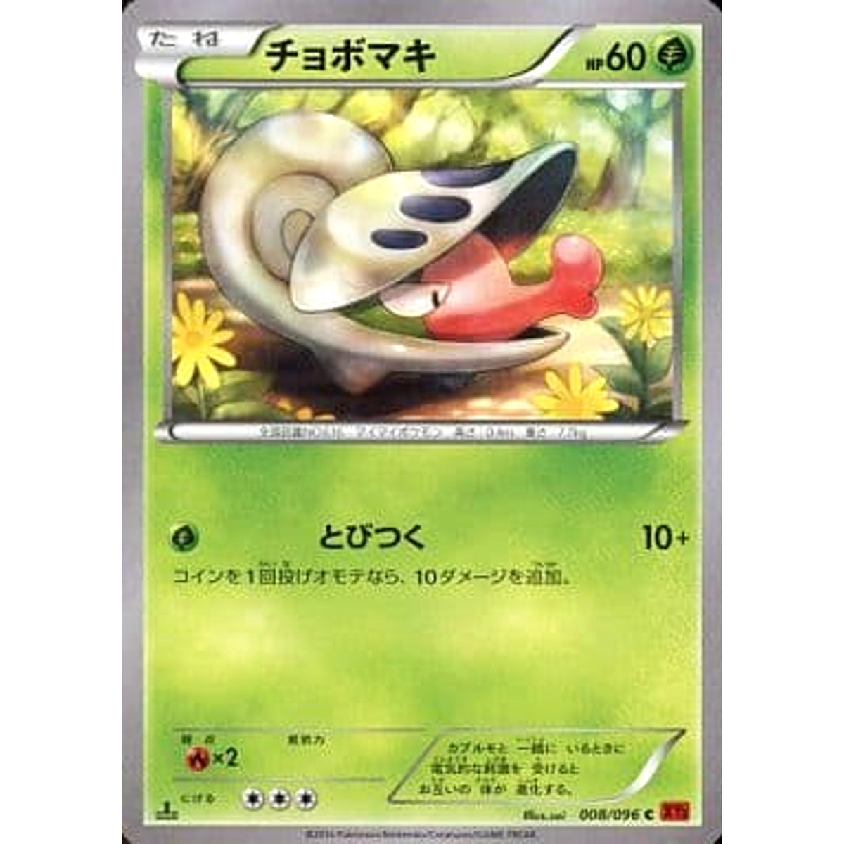 チョボマキ 008/096 [C] XY3 草 ポケモンカードゲームXY 拡張パック ライジングフィスト