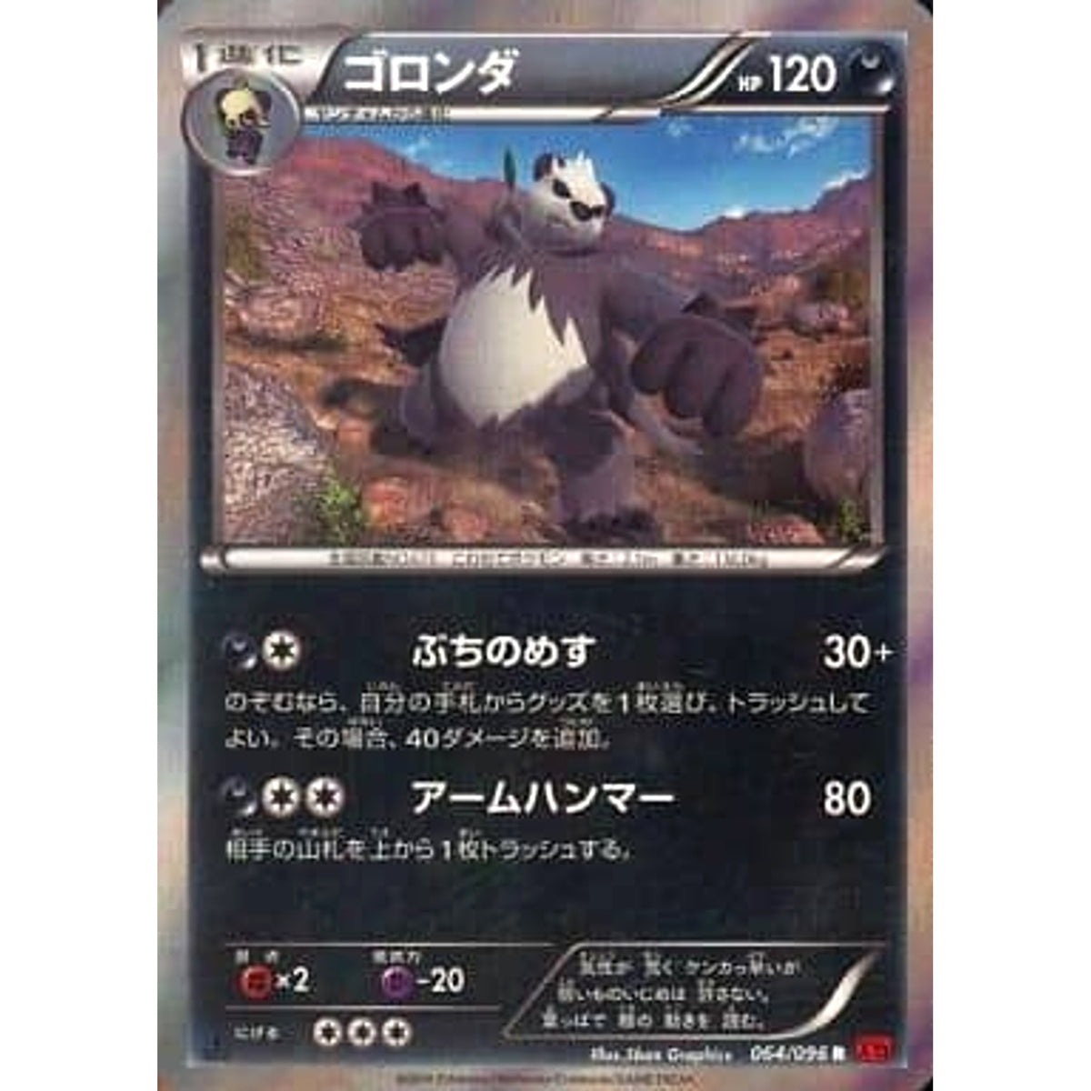 ゴロンダ (キラ仕様) 064/096 [R] XY3 悪 ポケモンカードゲームXY 拡張パック ライジングフィスト