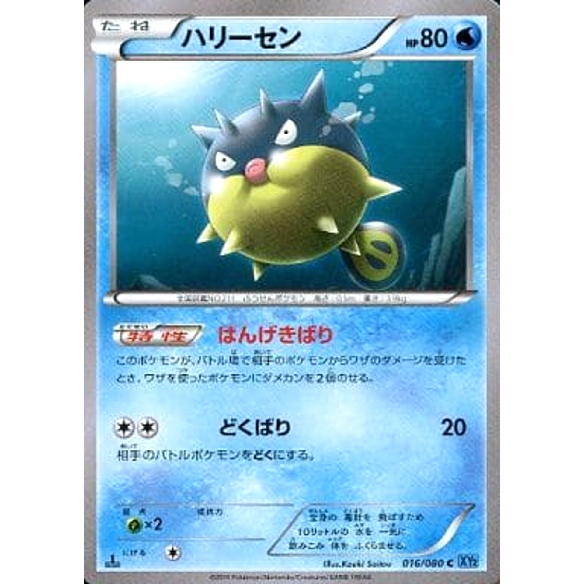ハリーセン 016/080 [C] XY2 水 ポケモンカードゲームXY 拡張パック ワイルドブレイズ
