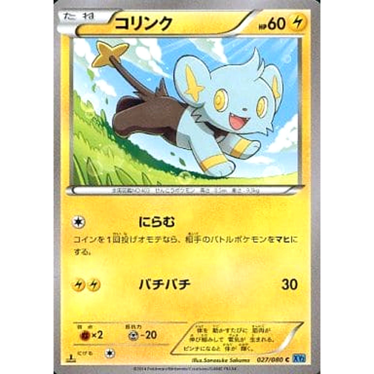 コリンク 027/080 [C] XY2 雷 ポケモンカードゲームXY 拡張パック ワイルドブレイズ
