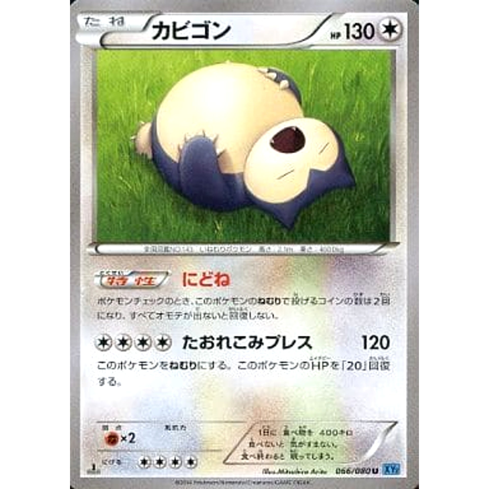 カビゴン 066/080 [U] XY2 無 ポケモンカードゲームXY 拡張パック ワイルドブレイズ