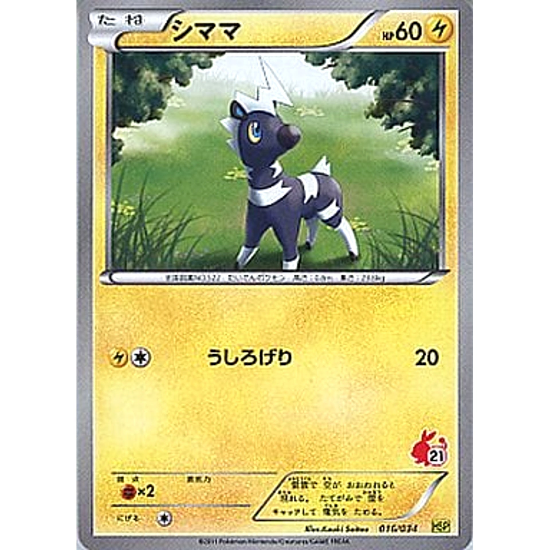 シママ 016/034 HSP 雷 ポケモンカードゲームBW はじめてセットDX ピカチュウVer.
