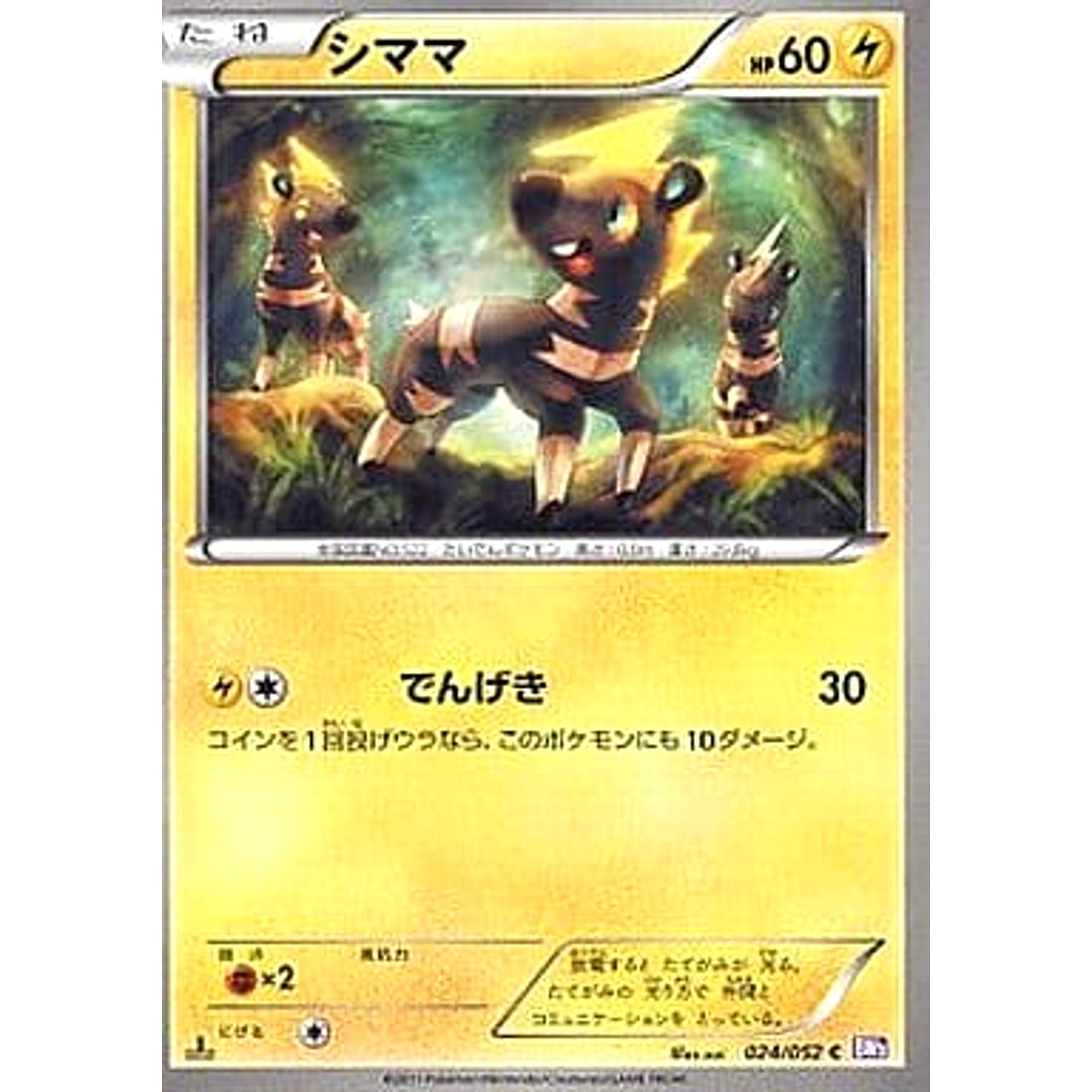 シママ 024/052 [C] BW3 雷 ポケモンカードゲームBW 拡張パック サイコドライブ