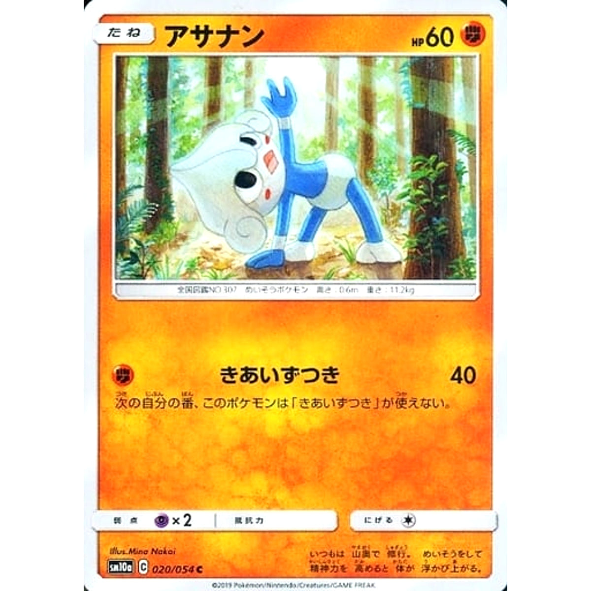 アサナン 020/054 [C] SM10a 闘 ポケモンカードゲーム サン&ムーン 強化拡張パック ジージーエンド