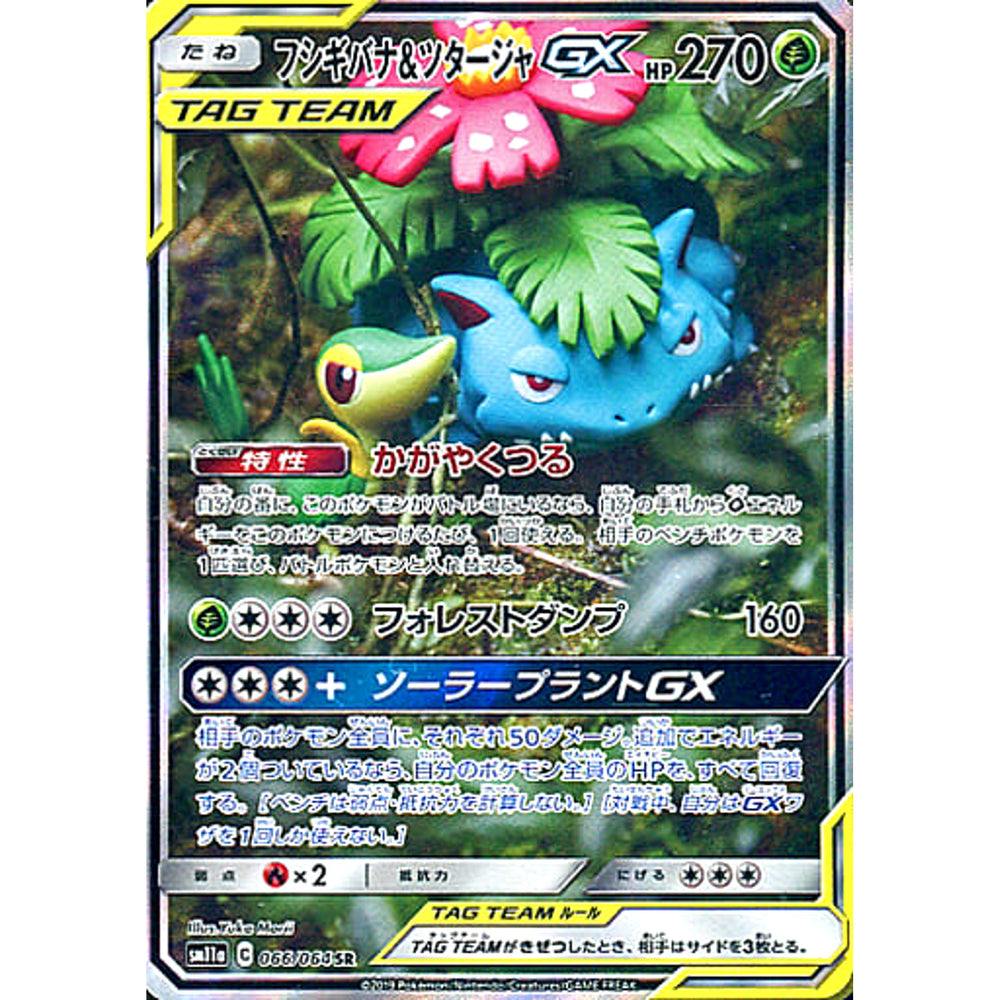 フシギバナ&ツタージャGX (キラ仕様) 066/064 [SR] SM11a 草 ポケモンカードゲーム サン&ムーン 強化拡張パック リミックスバウト