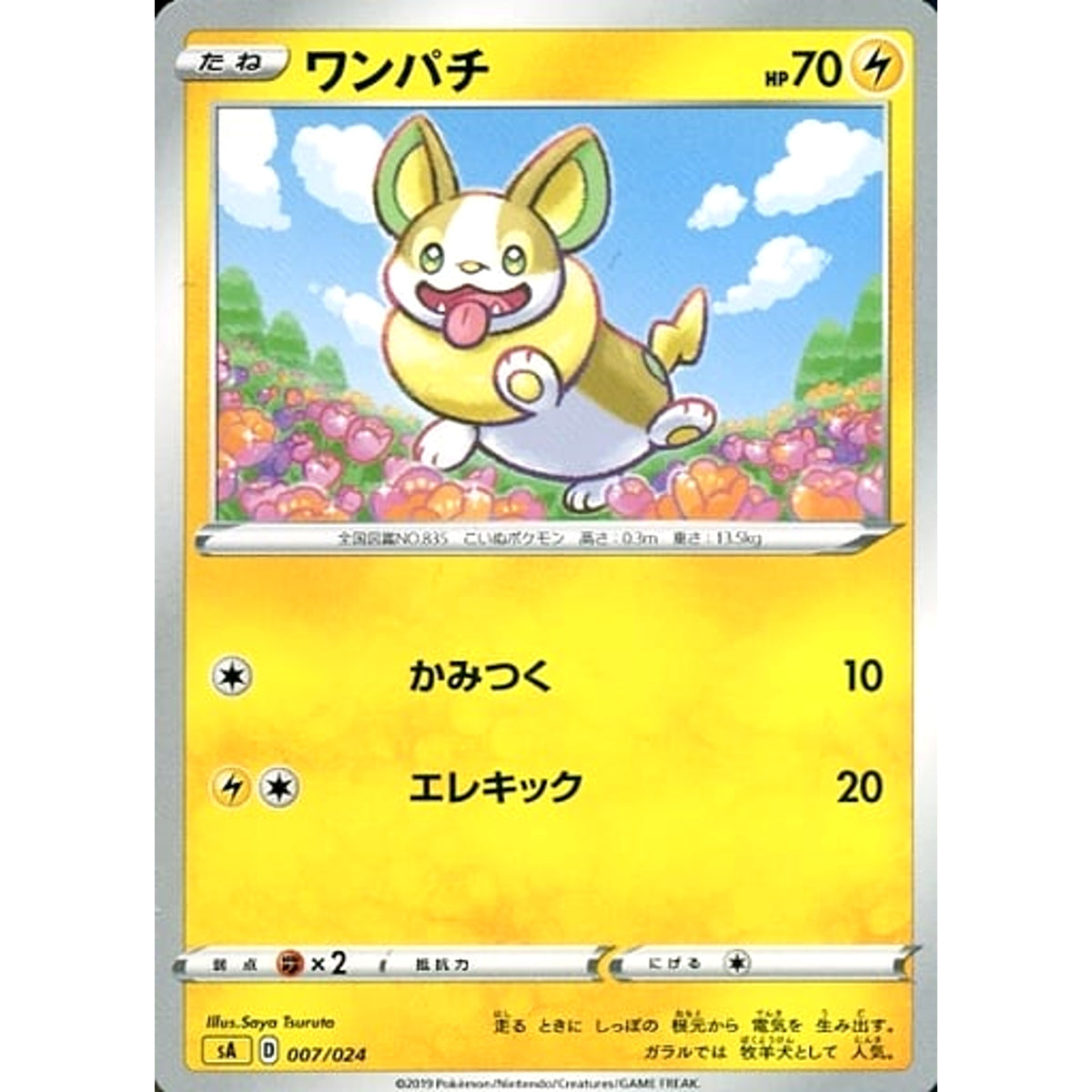 ワンパチ 007/024 SA 雷 ポケモンカードゲーム ソード&シールド スターターセットV 雷