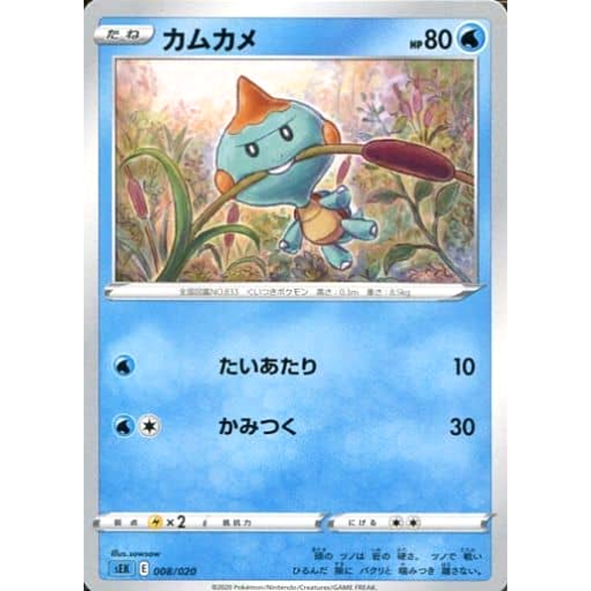 カムカメ 008/020 SEK 水 ポケモンカードゲーム ソード&シールド スターターセットVMAX カメックス