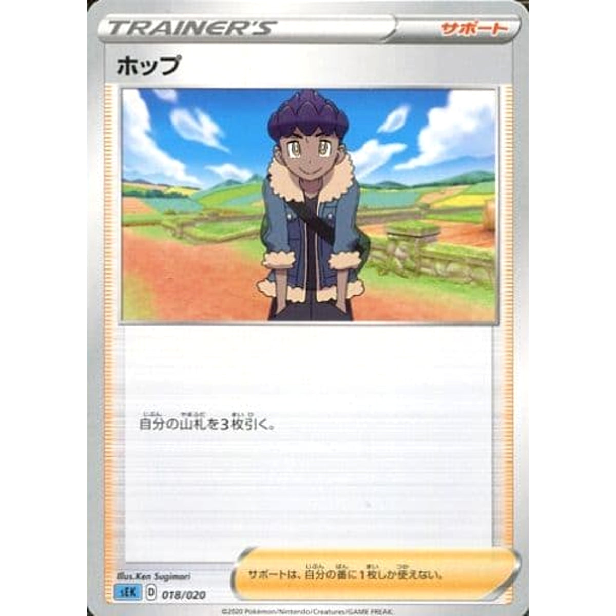 ホップ 018/020 SEK サポート ポケモンカードゲーム ソード&シールド スターターセットVMAX カメックス