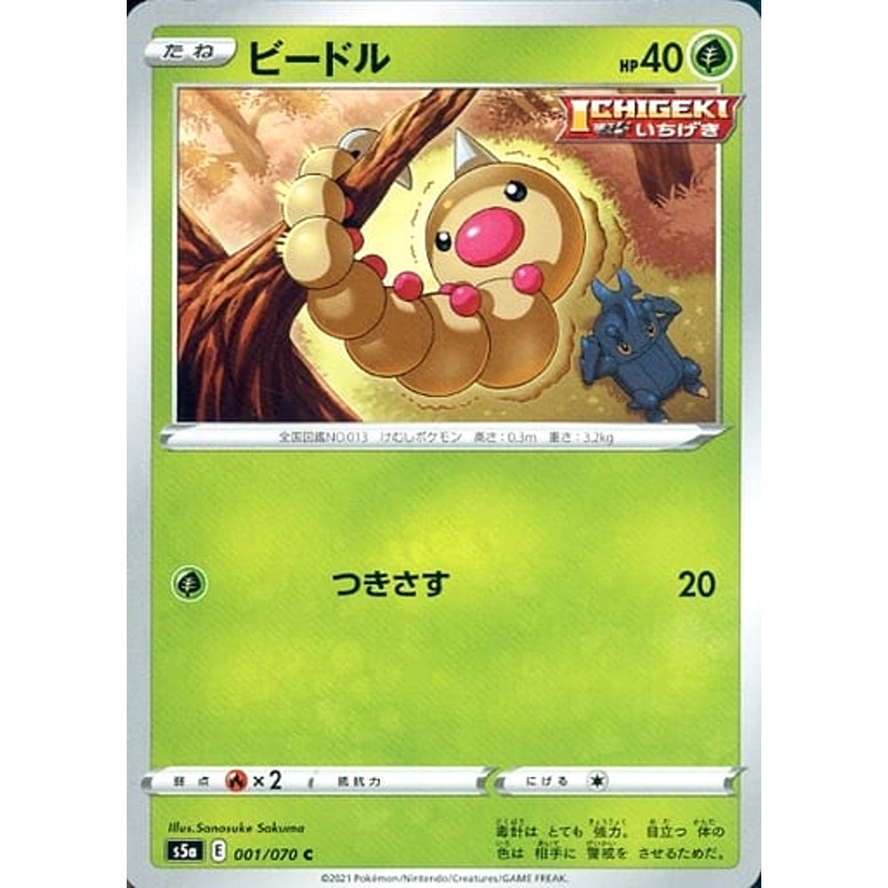 ビードル 001/070 [C] S5a 草 ポケモンカードゲーム ソード&シールド 強化拡張パック 双璧のファイター