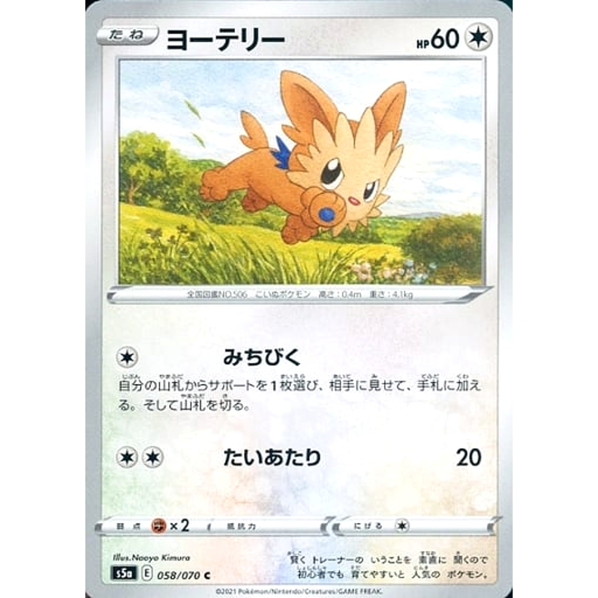 ヨーテリー 058/070 [C] S5a 無 ポケモンカードゲーム ソード&シールド 強化拡張パック 双璧のファイター
