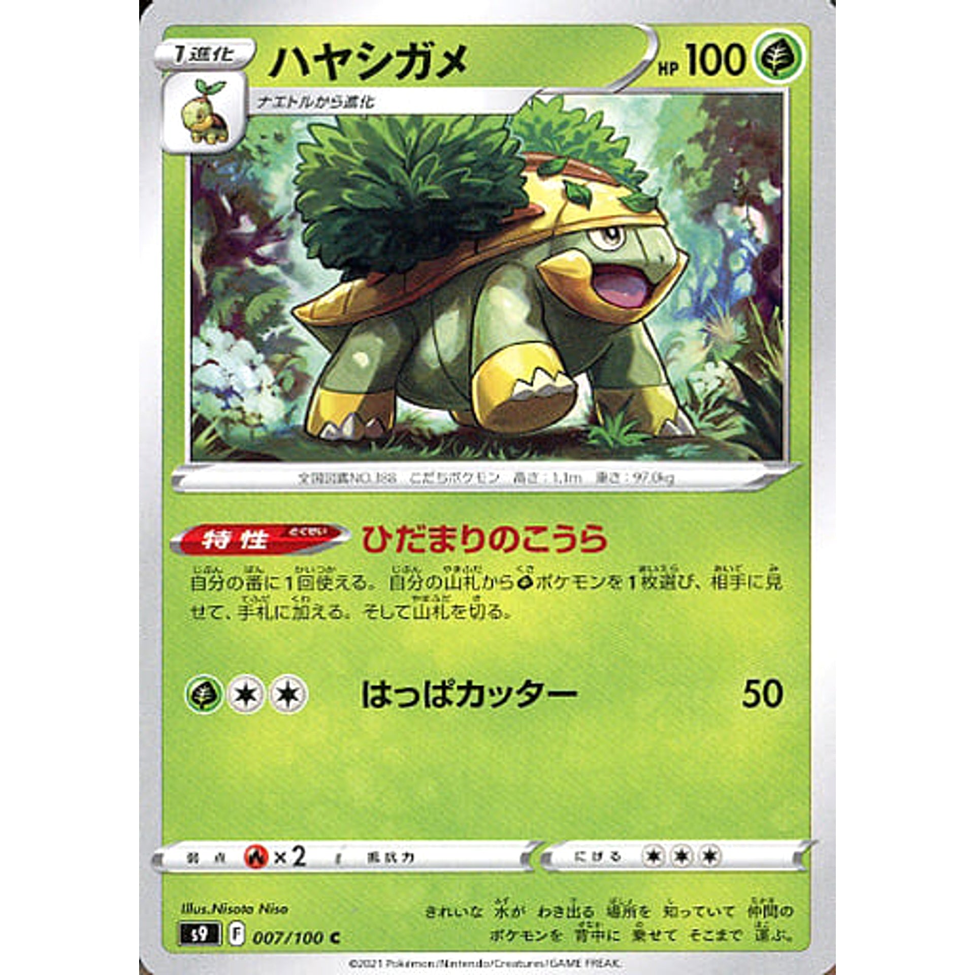 ハヤシガメ 007/100 [C] S9 草 ポケモンカードゲーム ソード&シールド 拡張パック スターバース