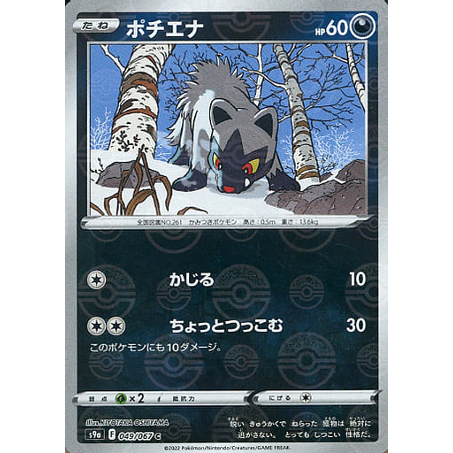 ポチエナ (パラレル仕様) 049/067 [C] S9a 悪 ポケモンカードゲーム ソード&シールド 強化拡張パック バトルリージョン