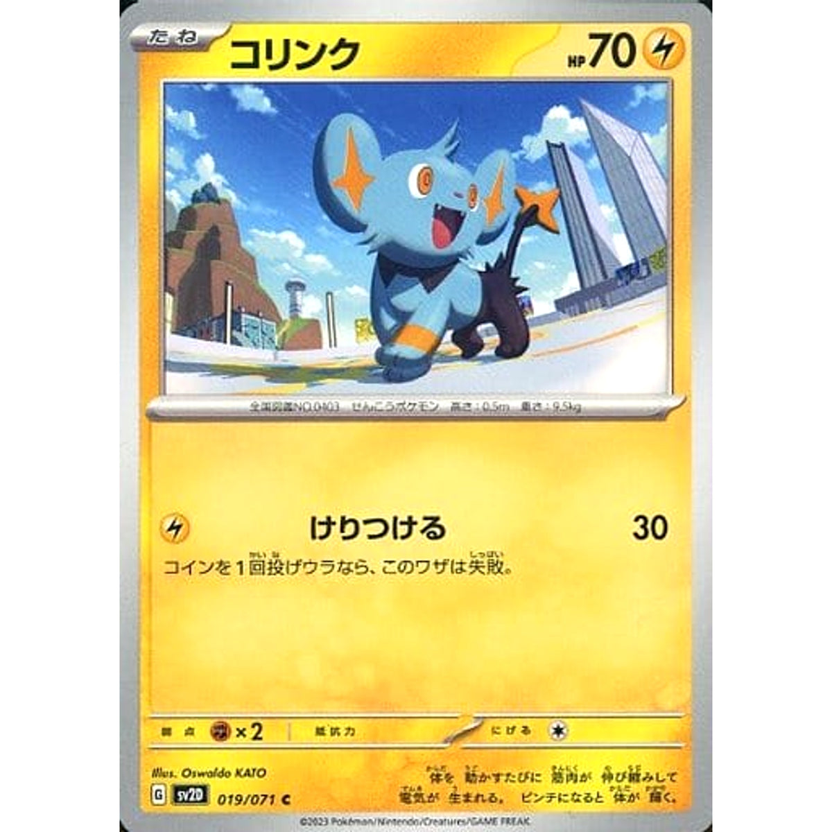 コリンク 019/071 [C] SV2D 雷 ポケモンカードゲーム スカーレット&バイオレット 拡張パック クレイバースト