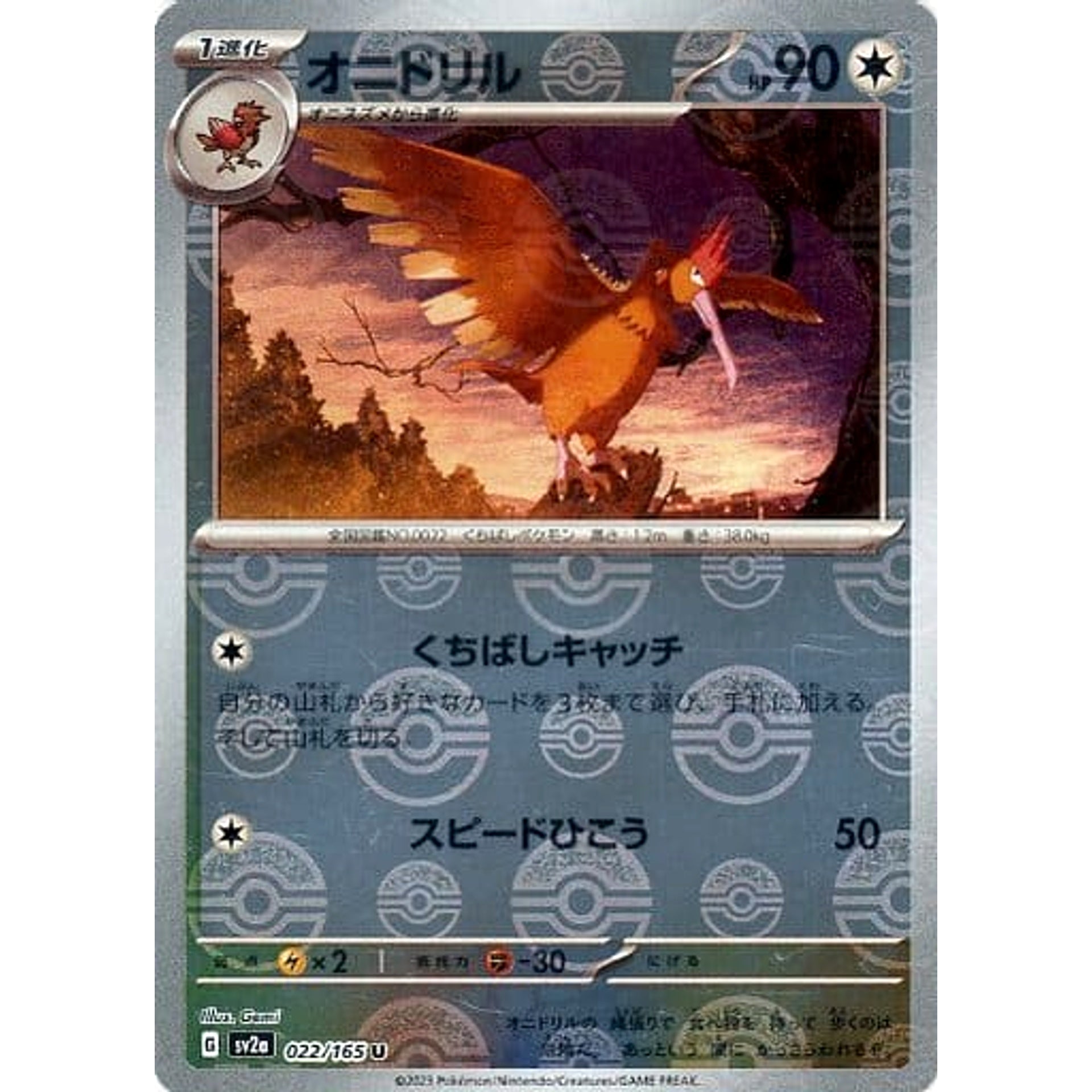 オニドリル (ミラー仕様) 022/165 [U] SV2a 無 ポケモンカードゲーム スカーレット&バイオレット 強化拡張パック ポケモンカード151