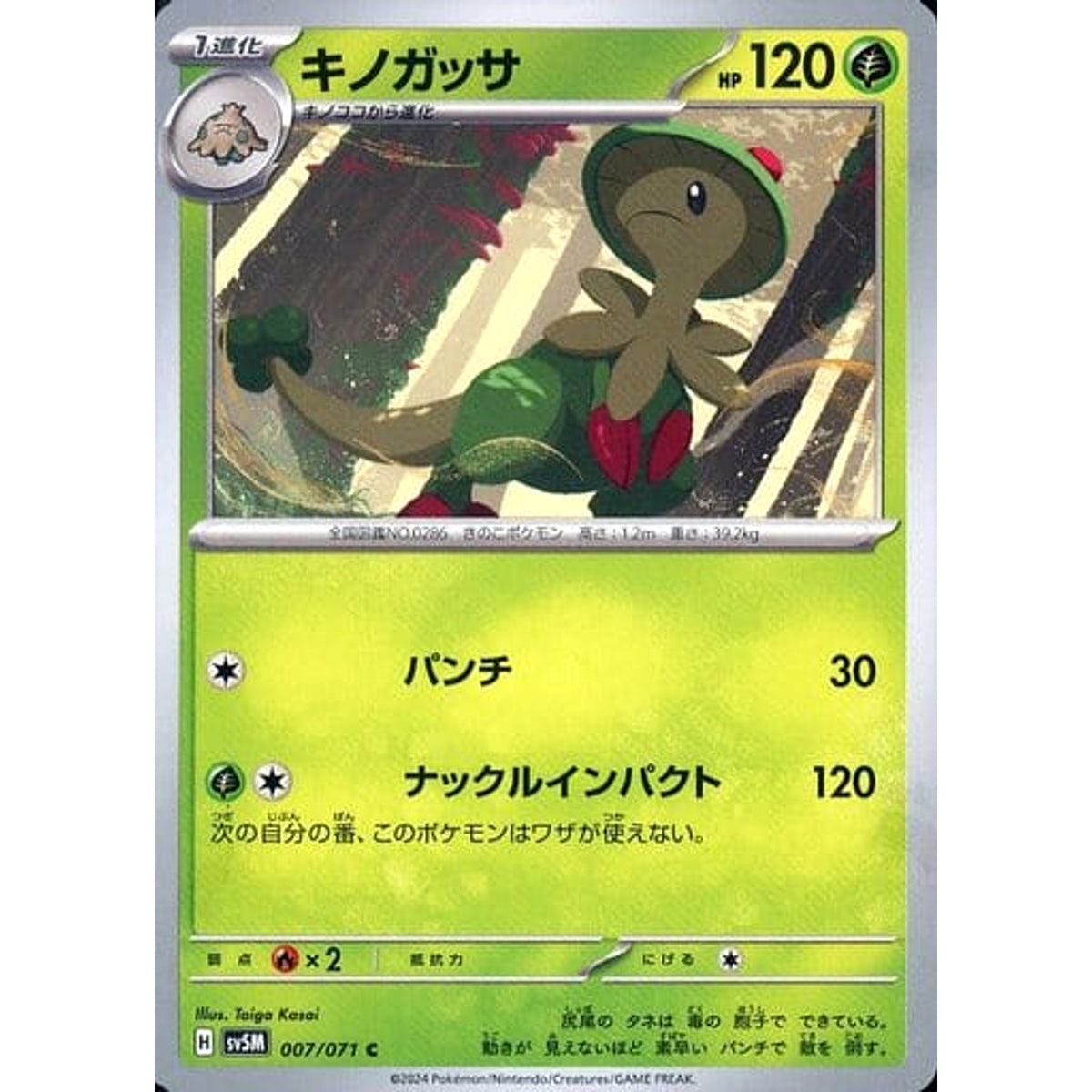 キノガッサ 007/071 [C] SV5M 草 ポケモンカードゲーム スカーレット&バイオレット 拡張パック サイバージャッジ