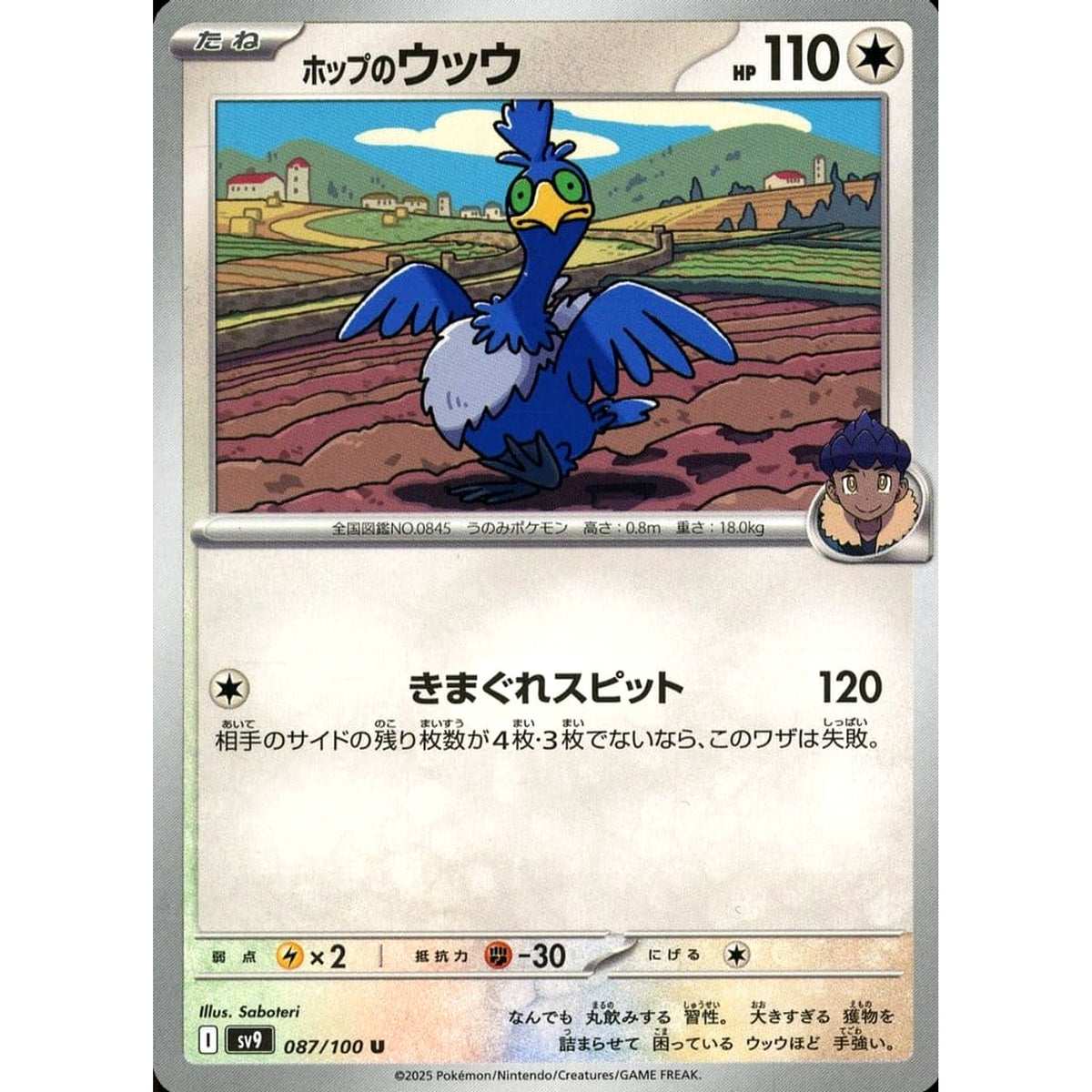 ホップのウッウ 087/100 [U] SV9 無 ポケモンカードゲーム スカーレット&バイオレット 拡張パック バトルパートナーズ
