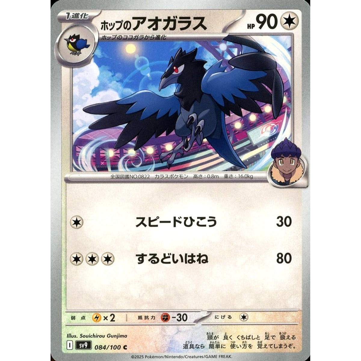 ホップのアオガラス 084/100 [C] SV9 無 ポケモンカードゲーム スカーレット&バイオレット 拡張パック バトルパートナーズ