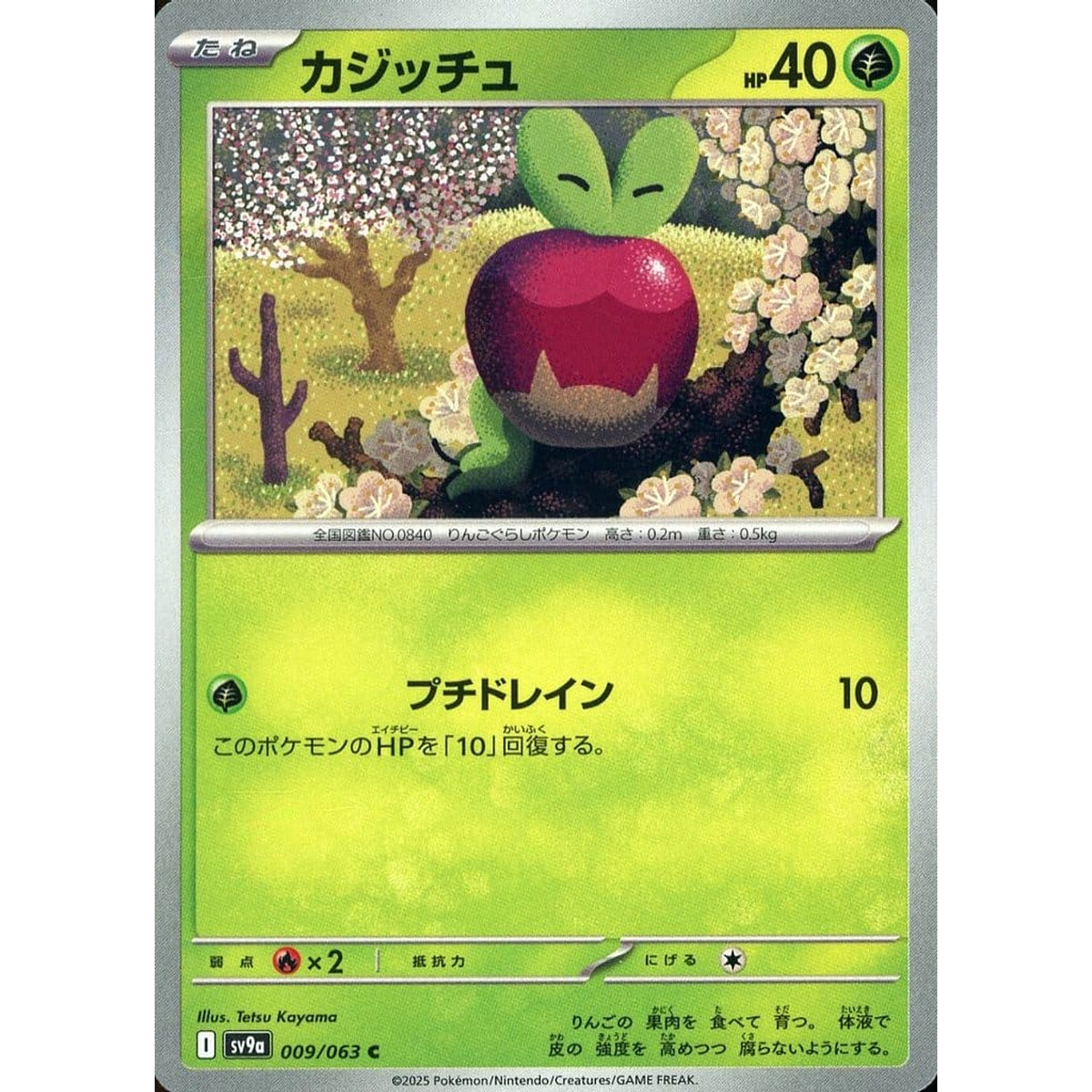 カジッチュ 009/063 [C] SV9a 草 ポケモンカードゲーム スカーレット&バイオレット 強化拡張パック 熱風のアリーナ