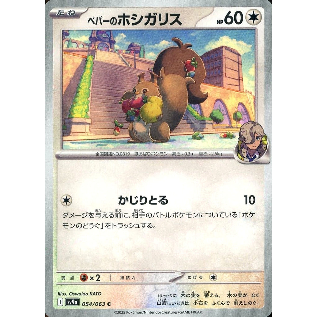 ペパーのホシガリス 054/063 [C] SV9a 無 ポケモンカードゲーム スカーレット&バイオレット 強化拡張パック 熱風のアリーナ