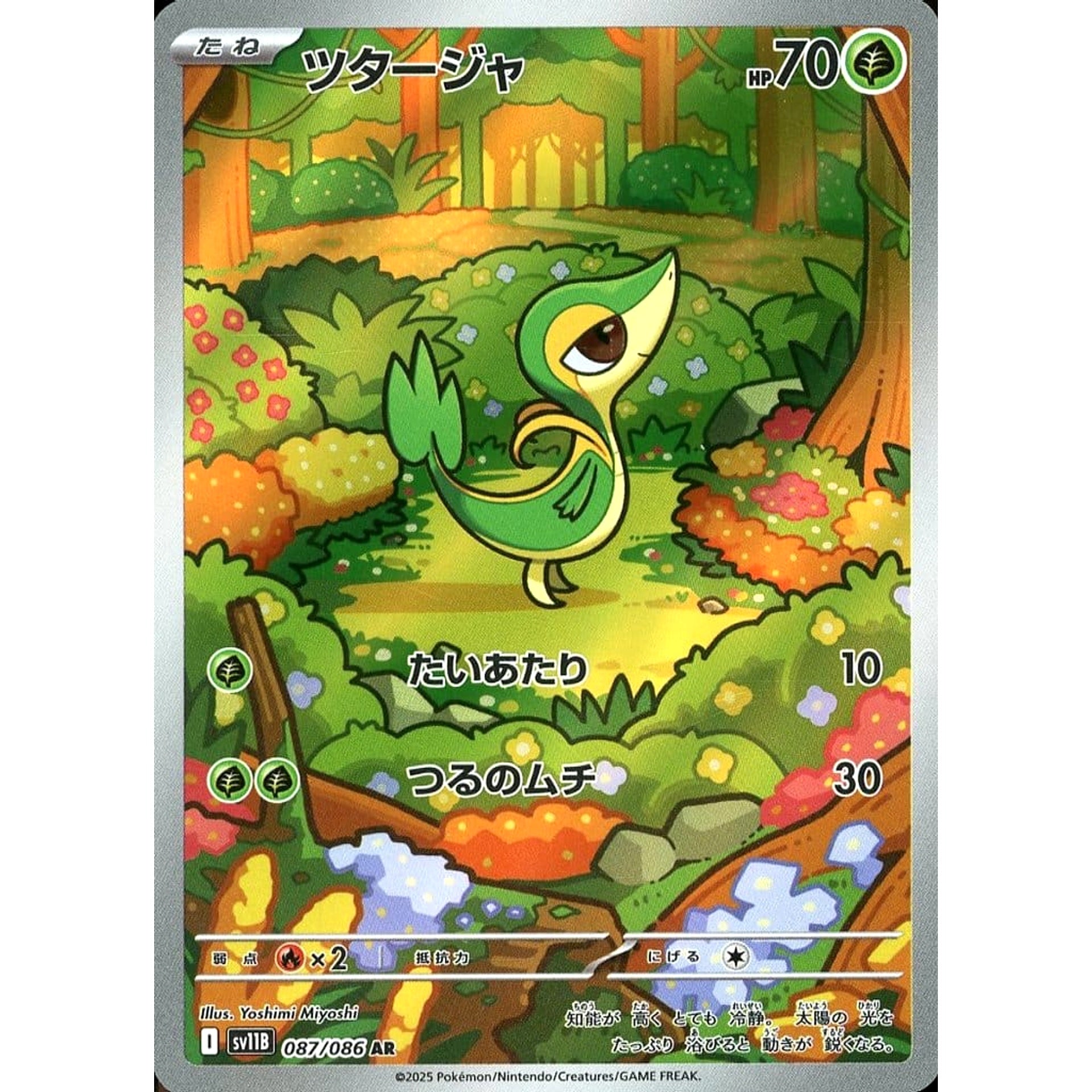 ツタージャ (キラ仕様) 087/086 [AR] SV11B 草 ポケモンカードゲーム スカーレット&バイオレット 拡張パック ブラックボルト