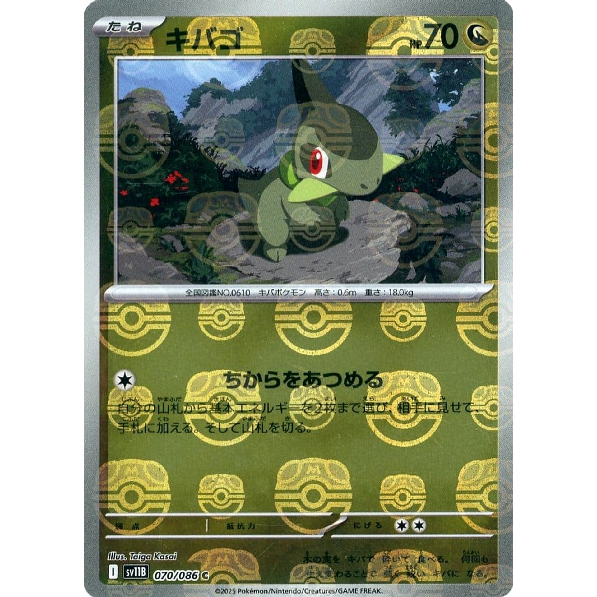 キバゴ (マスターボールミラー仕様) 070/086 [C] SV11B ドラゴン ポケモンカードゲーム スカーレット&バイオレット 拡張パック ブラックボルト