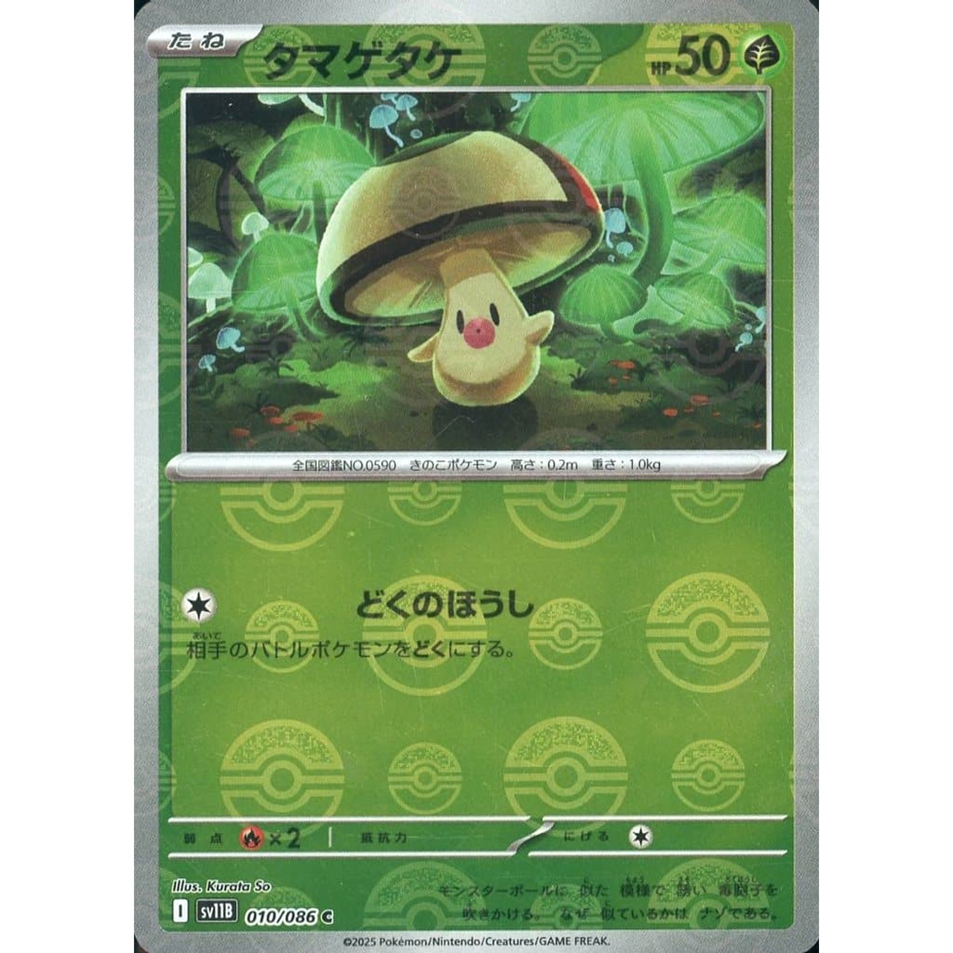 タマゲタケ (ミラー仕様) 010/086 [C] SV11B 草 ポケモンカードゲーム スカーレット&バイオレット 拡張パック ブラックボルト