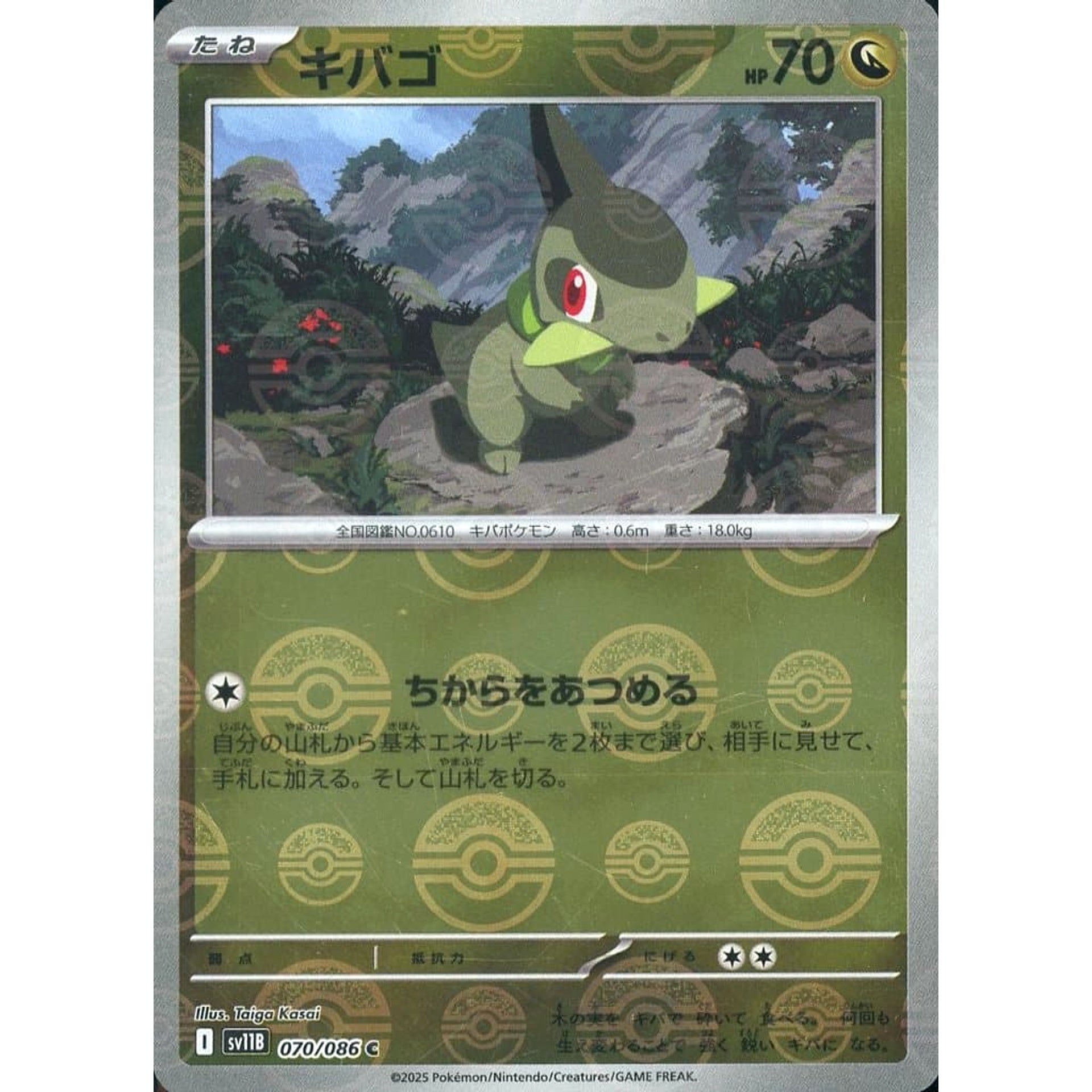 キバゴ (ミラー仕様) 070/086 [C] SV11B ドラゴン ポケモンカードゲーム スカーレット&バイオレット 拡張パック ブラックボルト