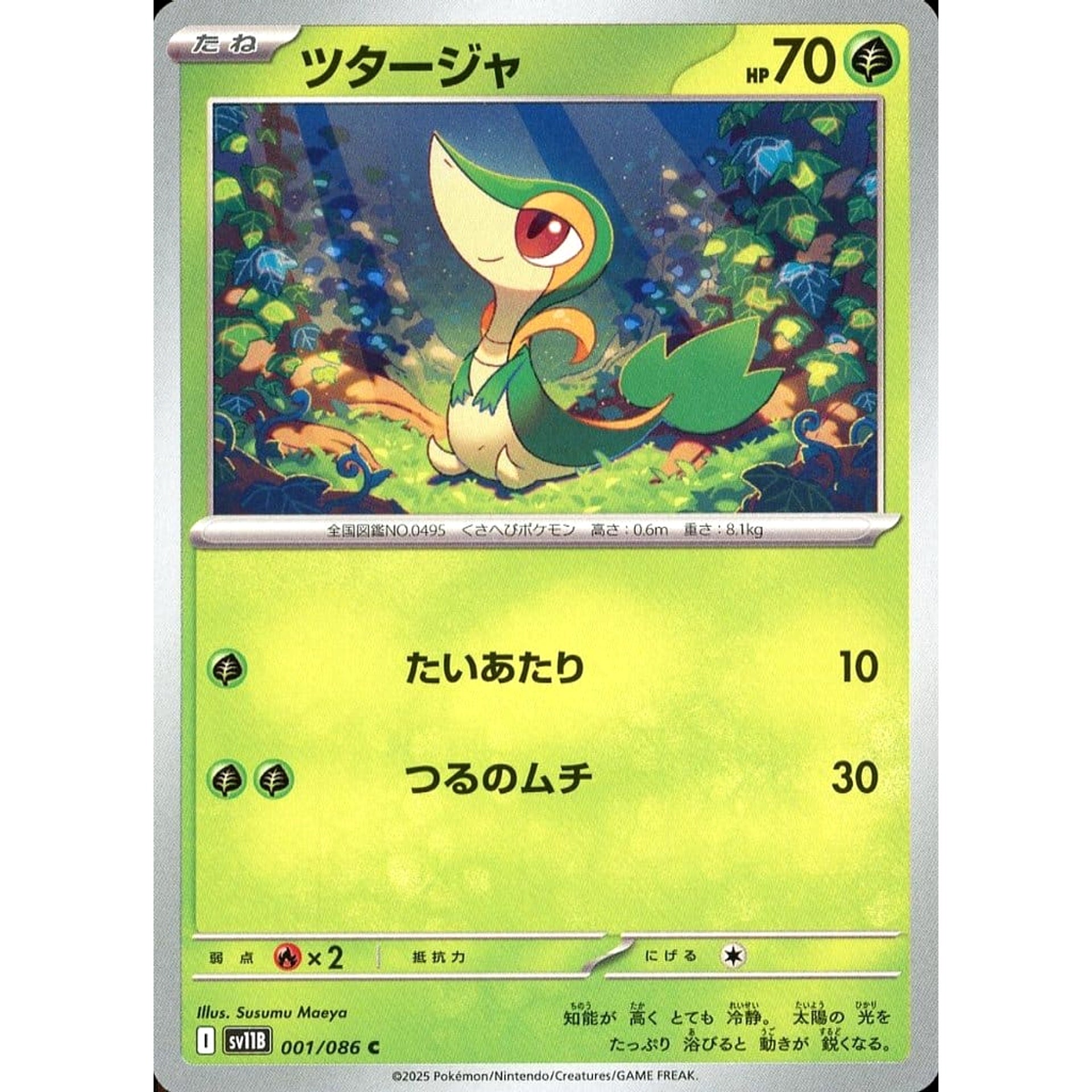 ツタージャ 001/086 [C] SV11B 草 ポケモンカードゲーム スカーレット&バイオレット 拡張パック ブラックボルト