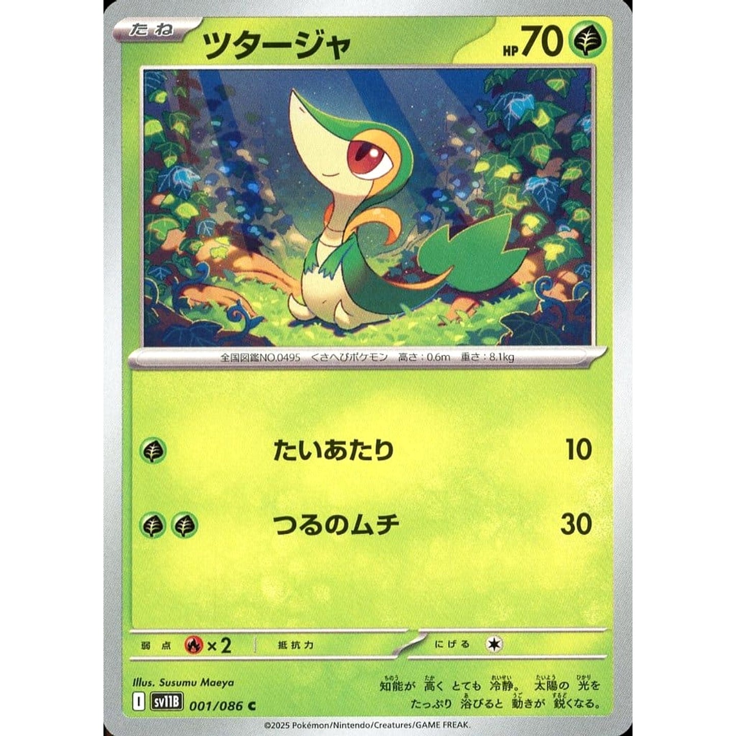 ツタージャ 001/086 [C] SV11B 草 ポケモンカードゲーム スカーレット&バイオレット 拡張パック ブラックボルト
